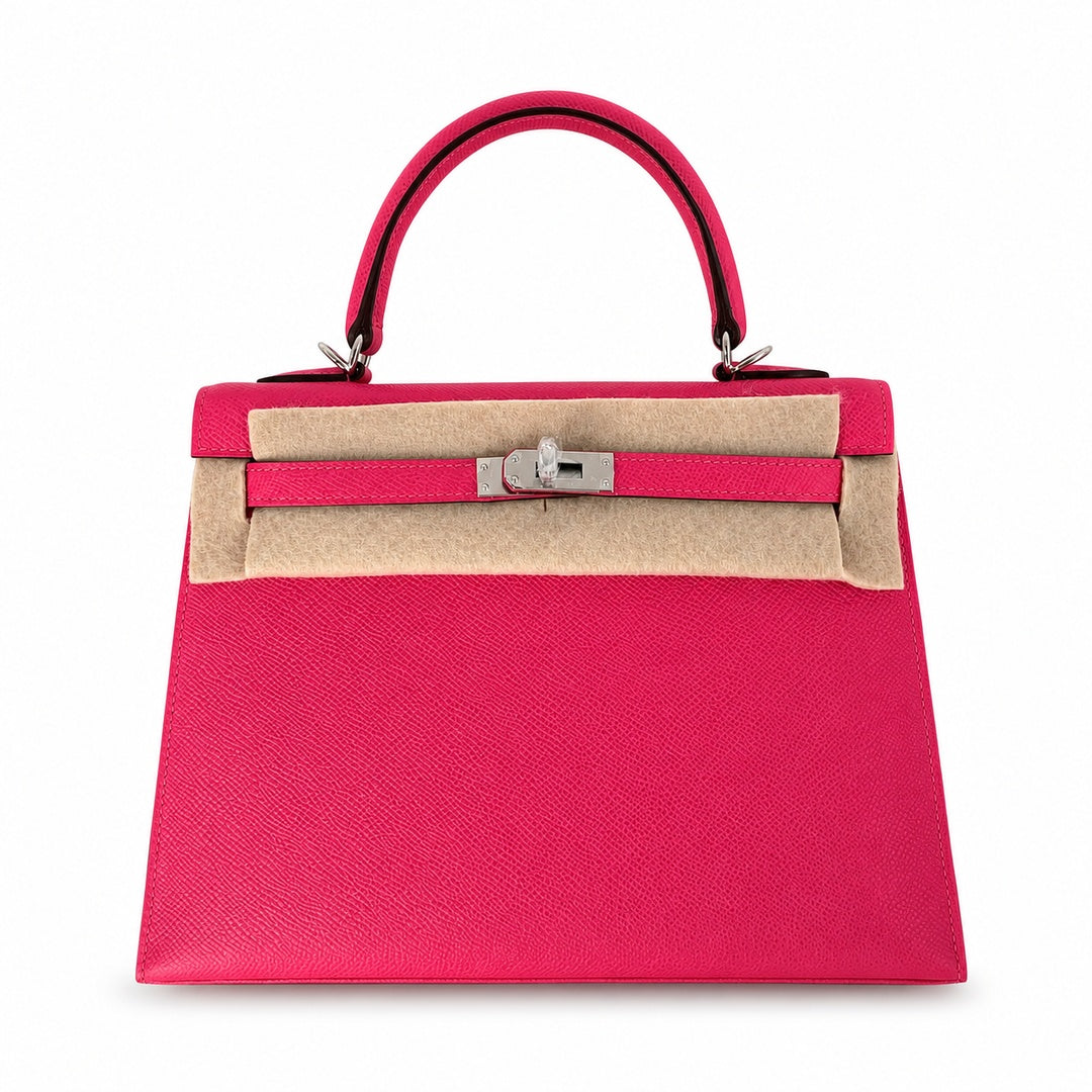 Hermès Kelly II 25cm Rouge Vif Epsom Calf Leather Palladium Hardware