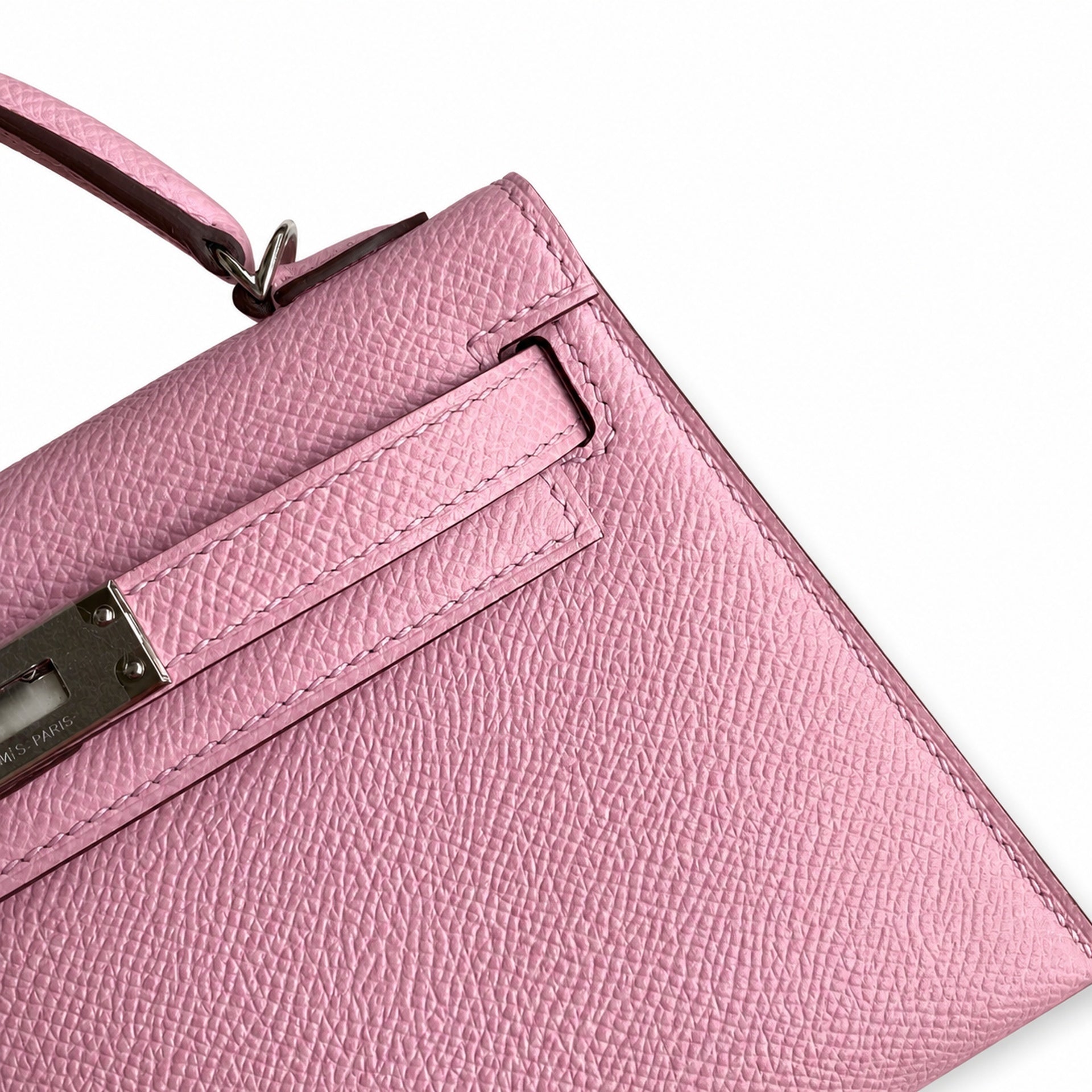 Hermès Mini Kelly II 19cm Mauve Sylvestre Epsom Calf Leather Palladium Hardware