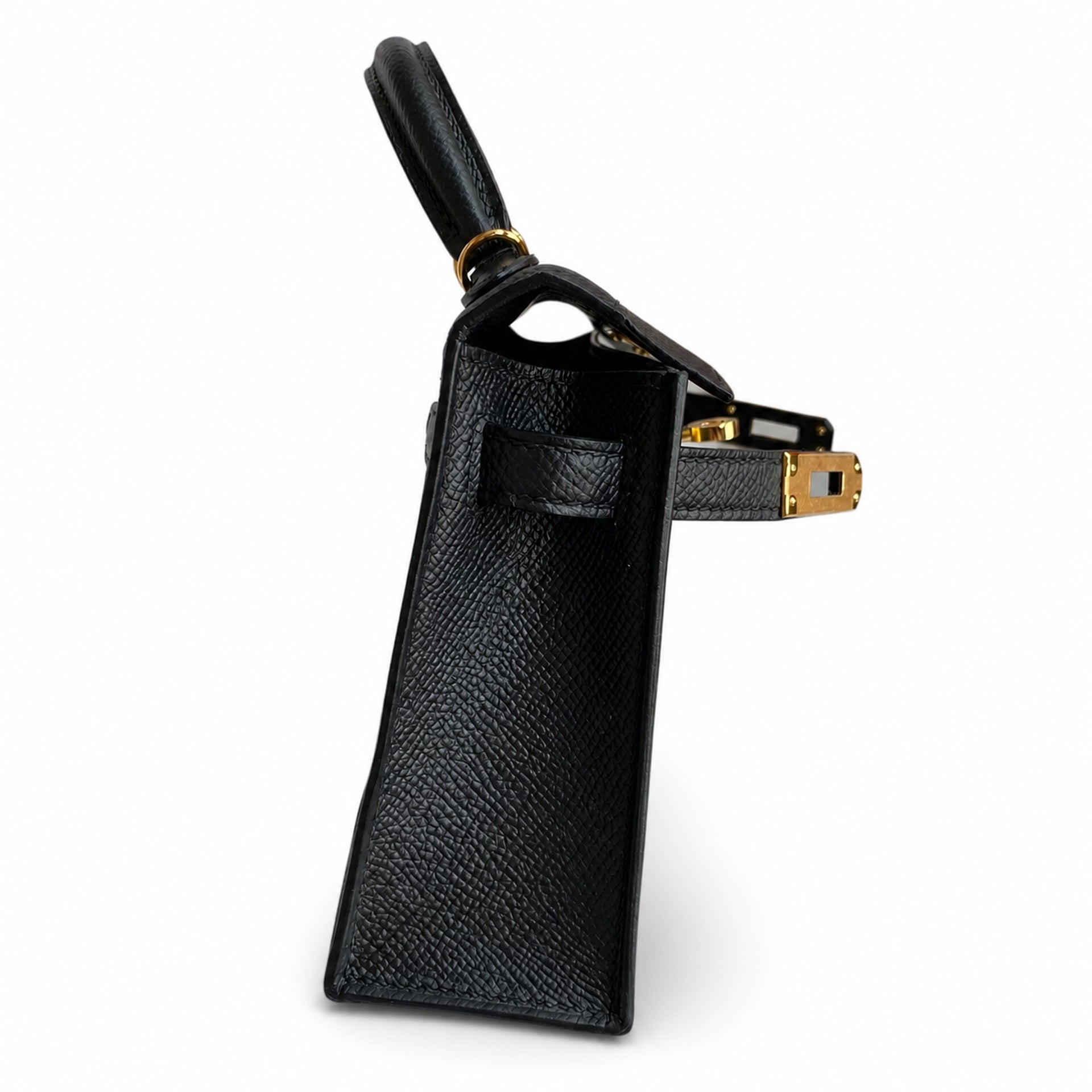 Hermès Mini Kelly II 19cm Noir Epsom Calf Leather Gold Hardware