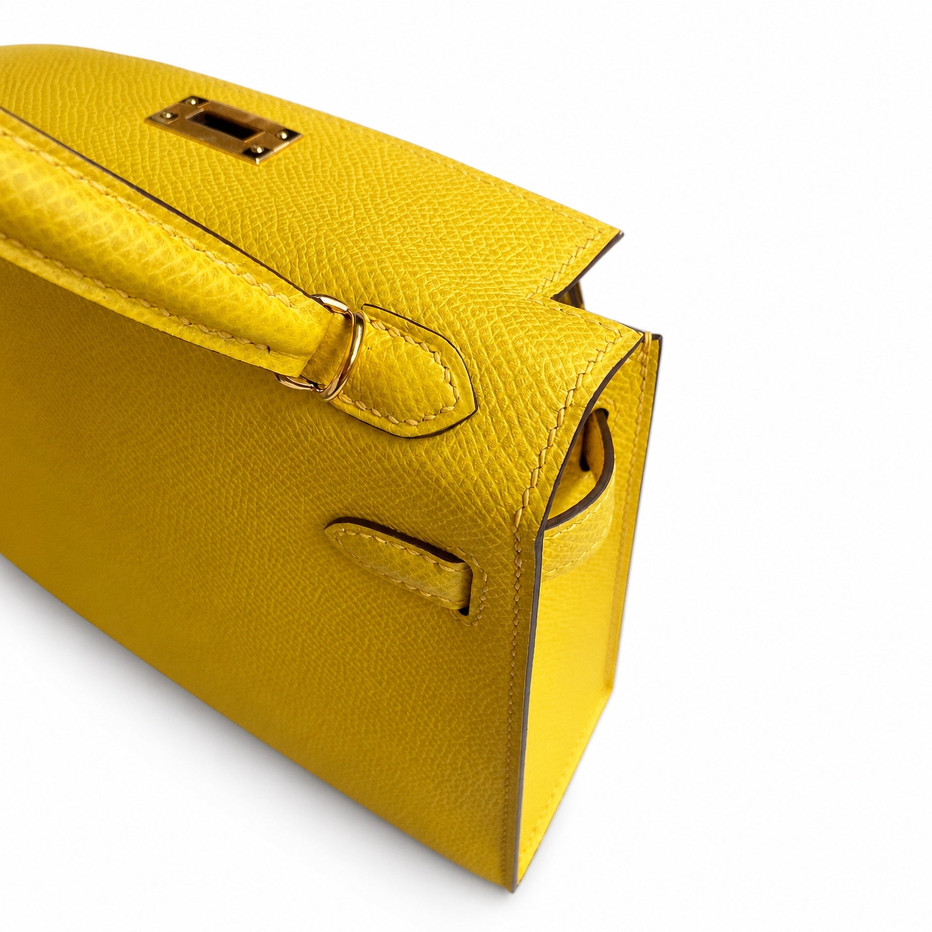 Hermès Kelly Sellier 19 Jaune Naples Epsom Gold Hardware