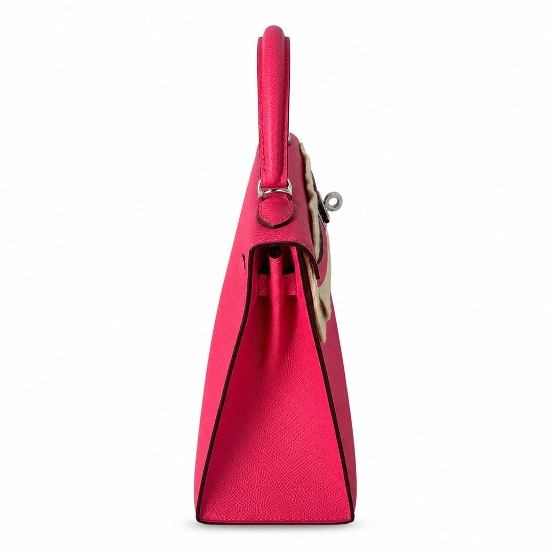 Hermès Kelly II 25cm Rouge Vif Epsom Calf Leather Palladium Hardware