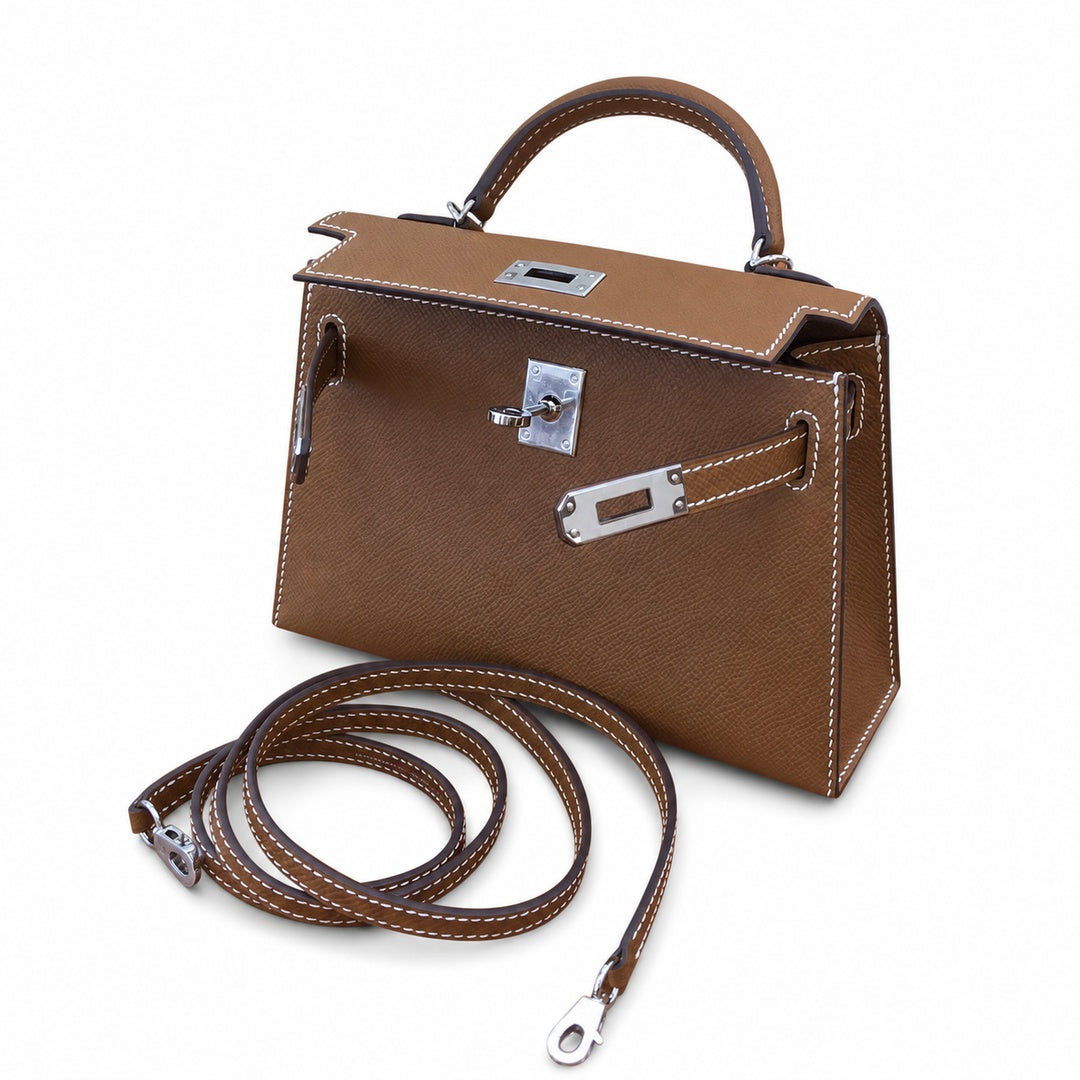 Hermès Kelly Sellier 19 Étoupe Epsom Palladium Hardware