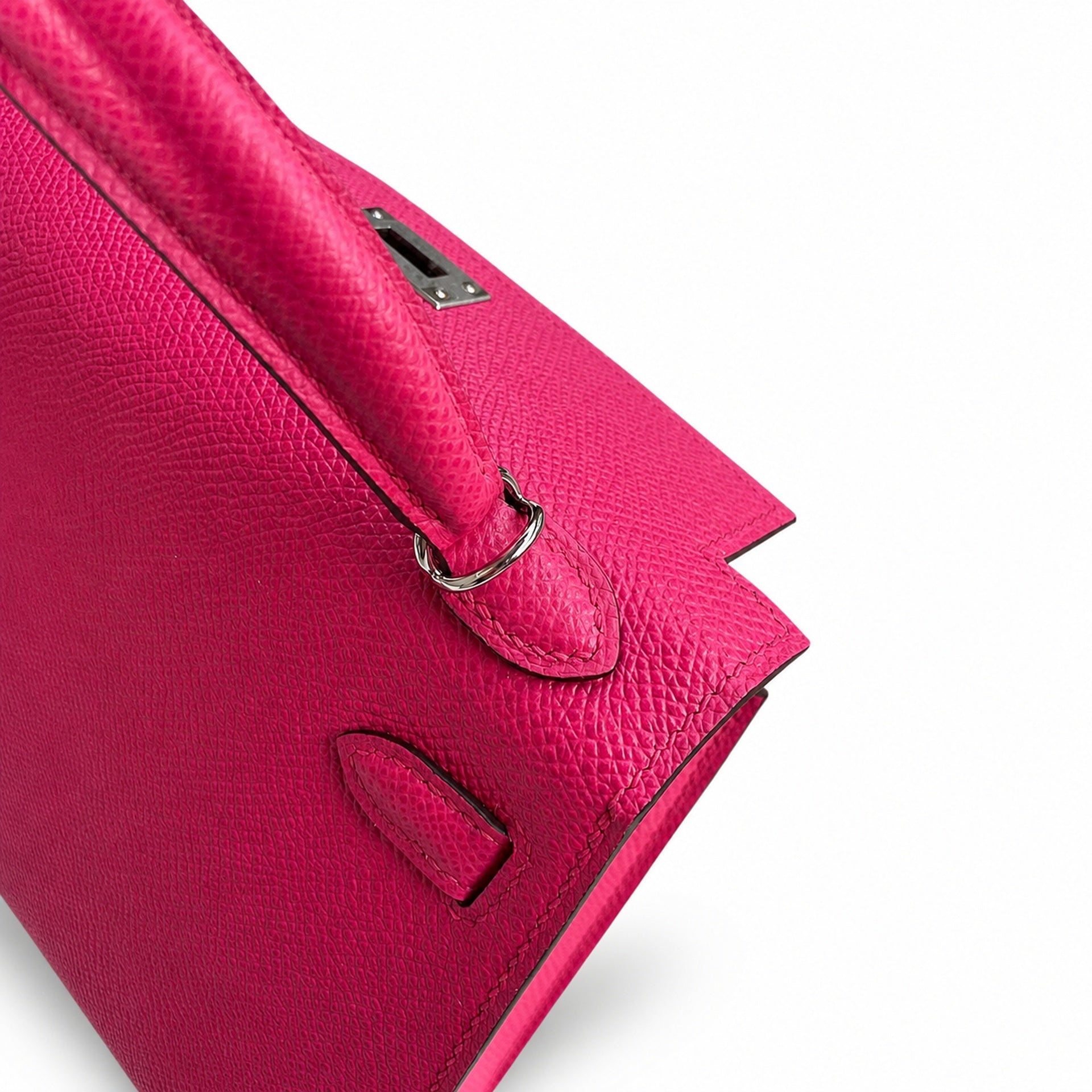 Hermès Kelly Sellier 19 Rose Jaipur Epsom Calf Leather Palladium Hardware