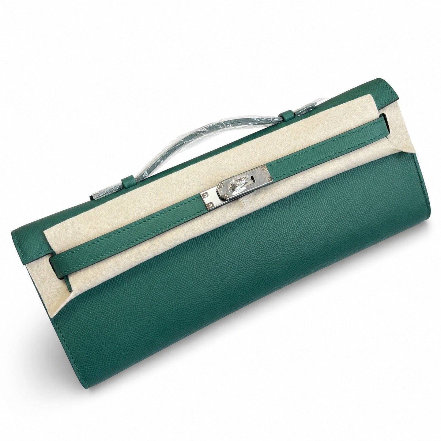 Hermès Kelly Cut 31 Clutch Epsom Leather Picture Malachite Green