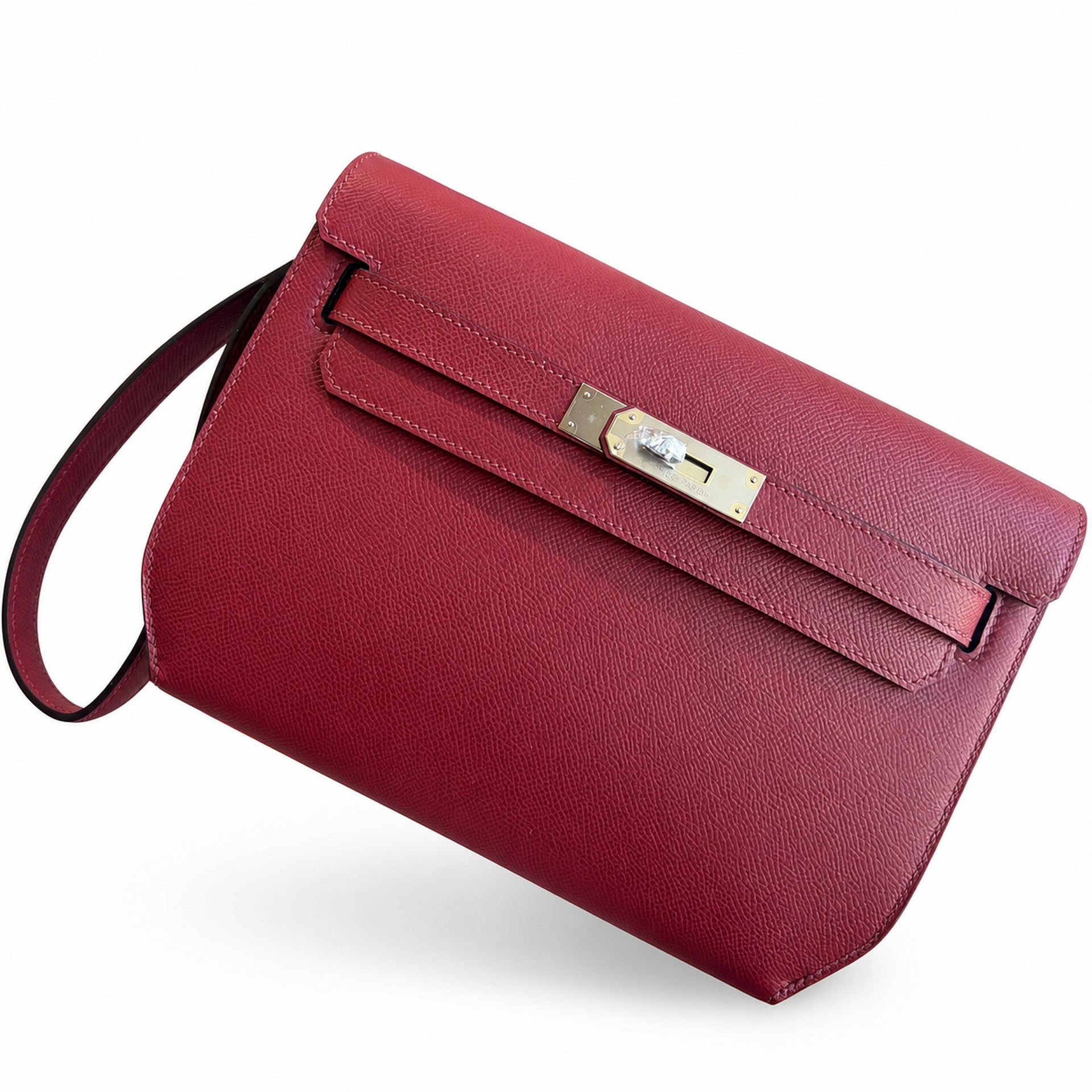 Hermès Kelly Dépêches 25 Rouge Casaque Epsom Calf Leather Palladium Hardware