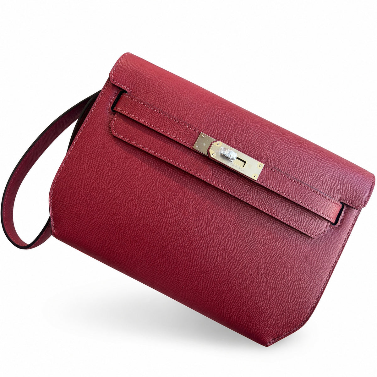 Hermès Kelly Dépêches 25 Rouge Casaque Epsom Calf Leather Palladium Hardware