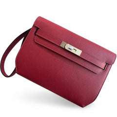 Hermès Kelly Dépêches 25 Rouge Casaque Epsom Calf Leather Palladium Hardware