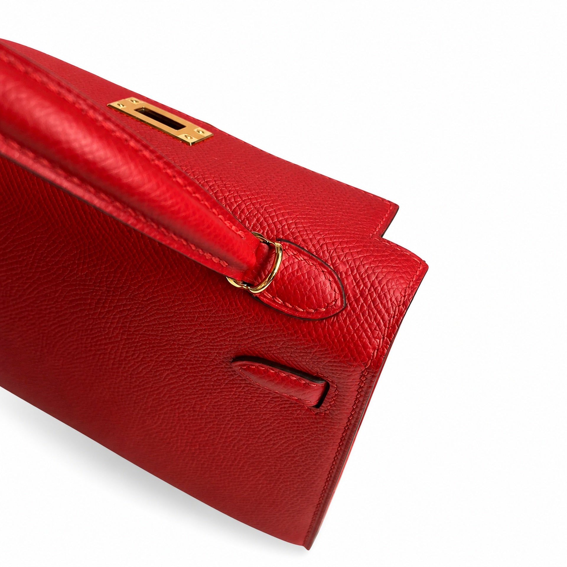 Hermès Kelly Sellier 19 Rouge Casaque Epsom Gold Hardware