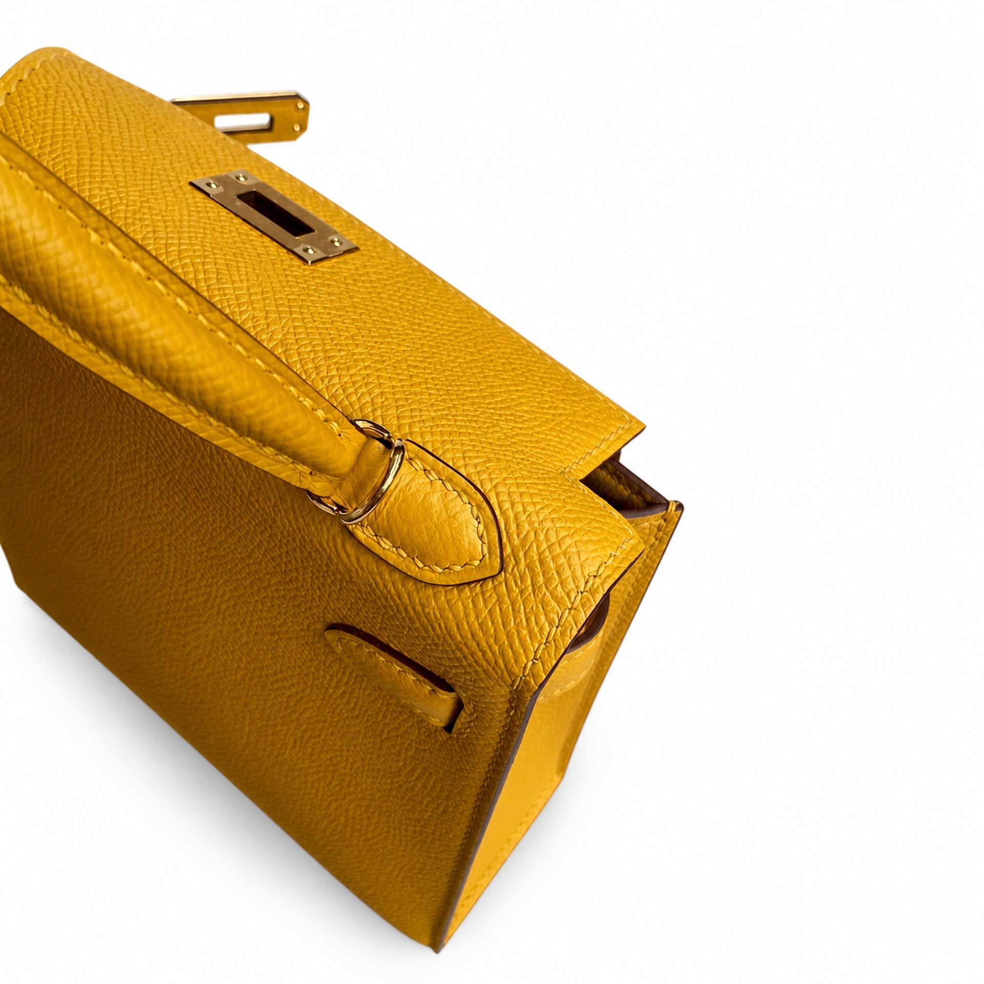 Hermès Kelly Sellier 19 Jaune Ambre Epsom Gold Hardware