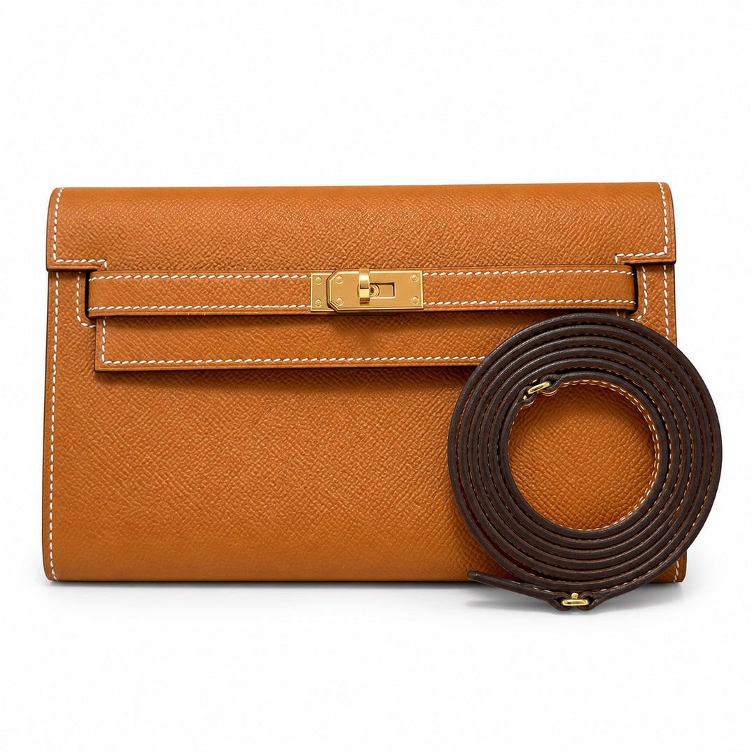 Hermès Kelly To Go Alezan Epsom Calf Leather Gold Hardware