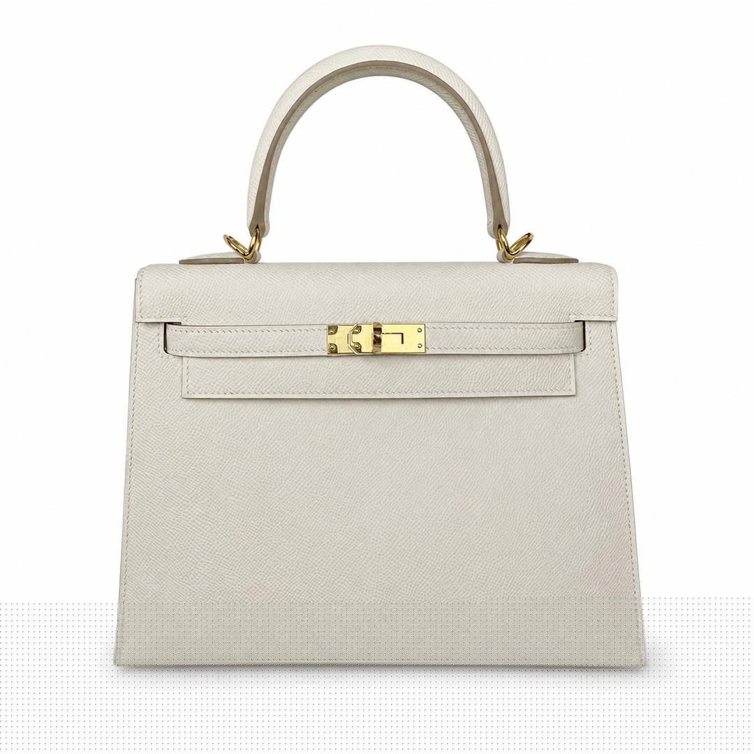 Hermès Kelly Sellier 25cm Milkshake Epsom Calf Leather Gold Hardware