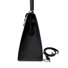 Hermès Kelly Sellier 32cm Noir Epsom Calf Leather Palladium Hardware
