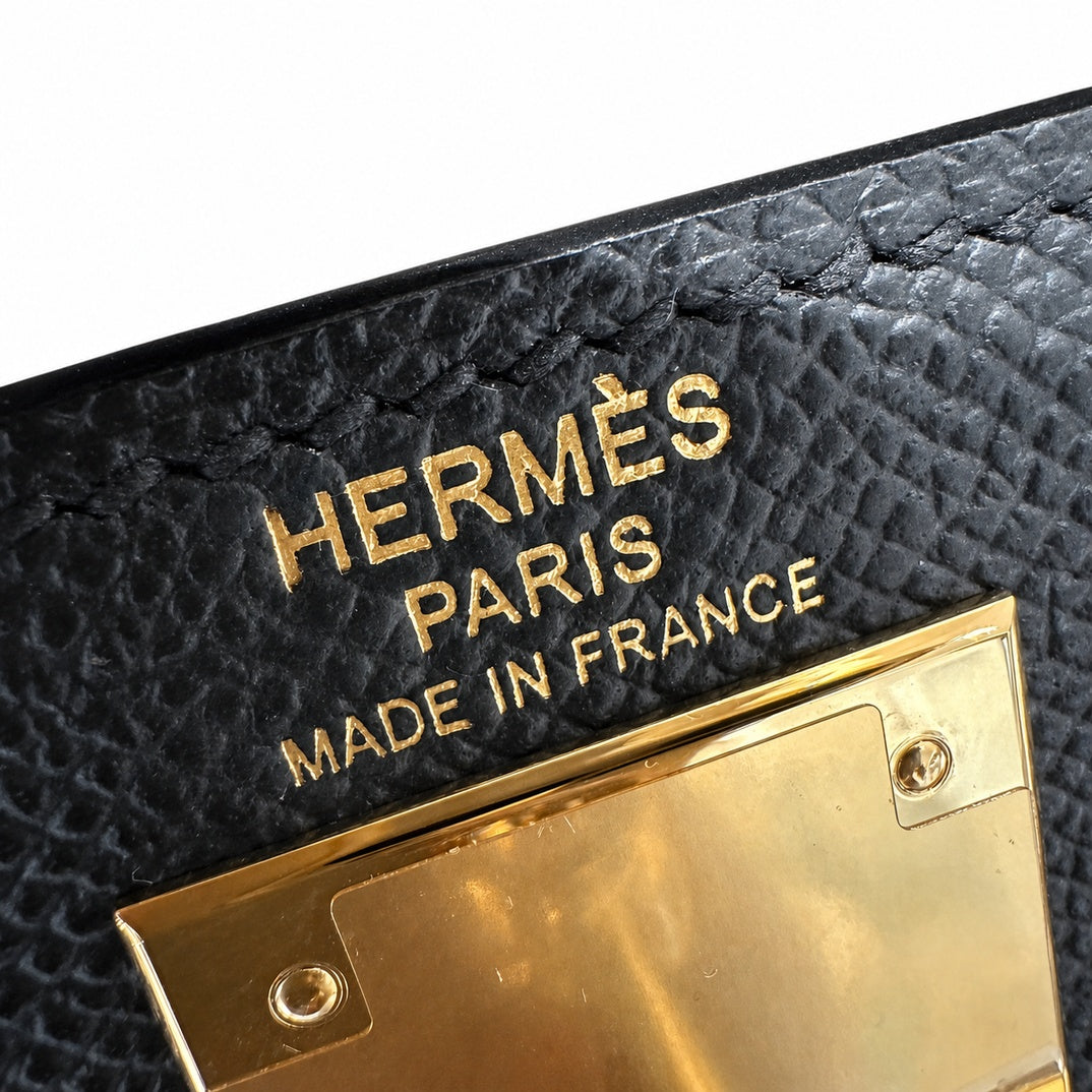 Hermès Kelly Sellier 32cm Noir Epsom Calf Leather Gold Hardware
