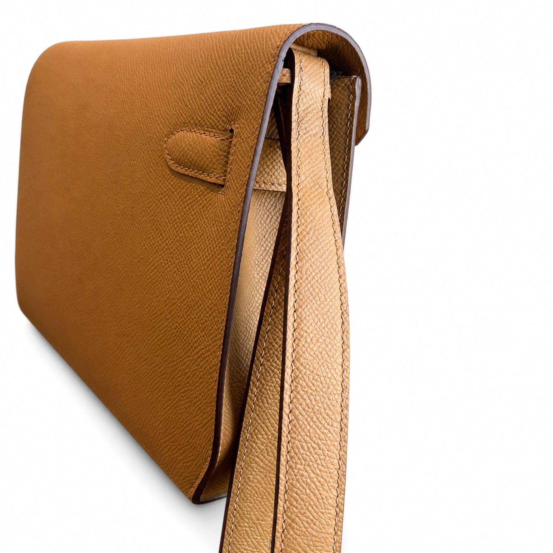 Hermès Kelly Dépêches 25 Fauve Epsom Calf Leather Palladium Hardware