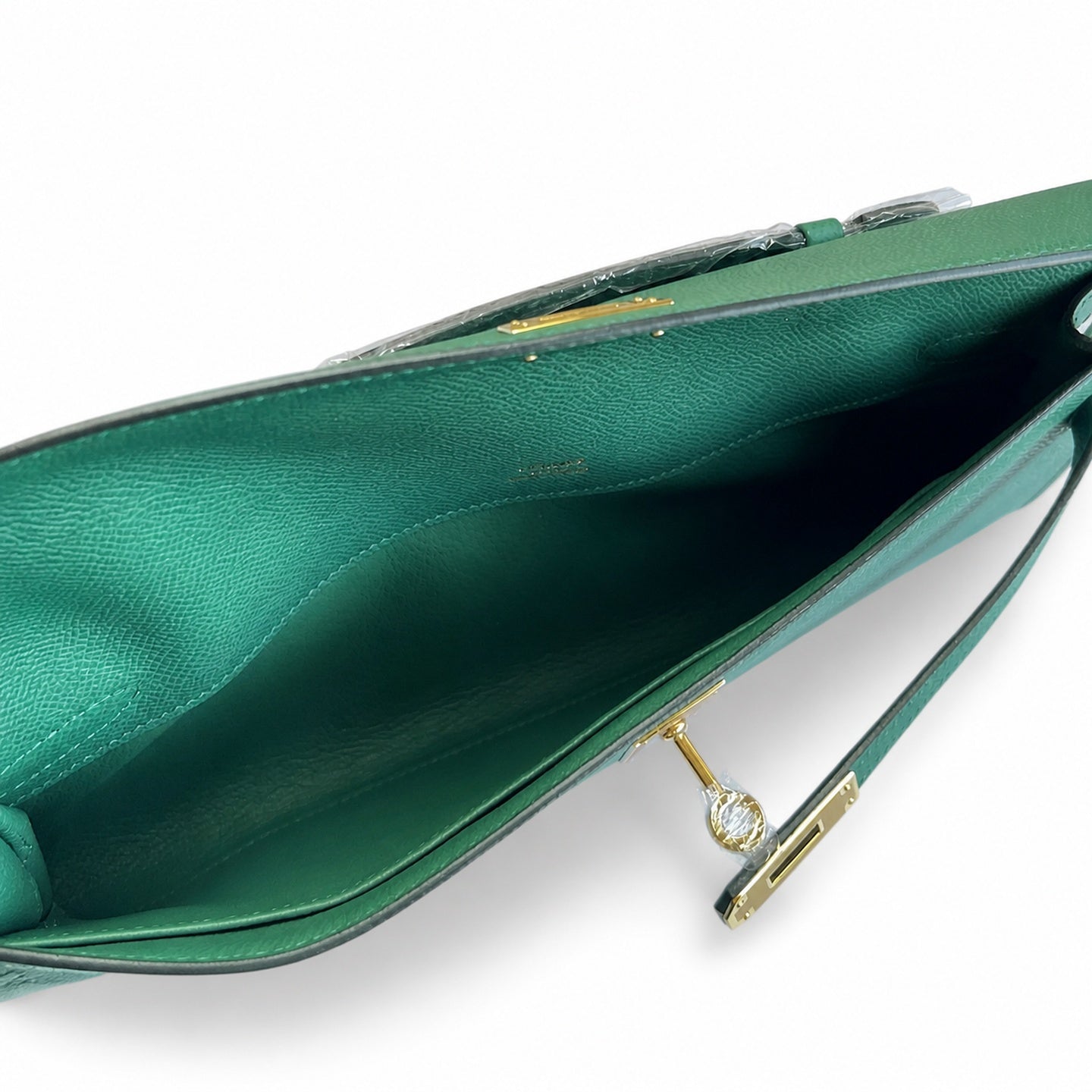 Hermès Kelly Cut 31 Clutch Epsom Leather Picture Malachite Green