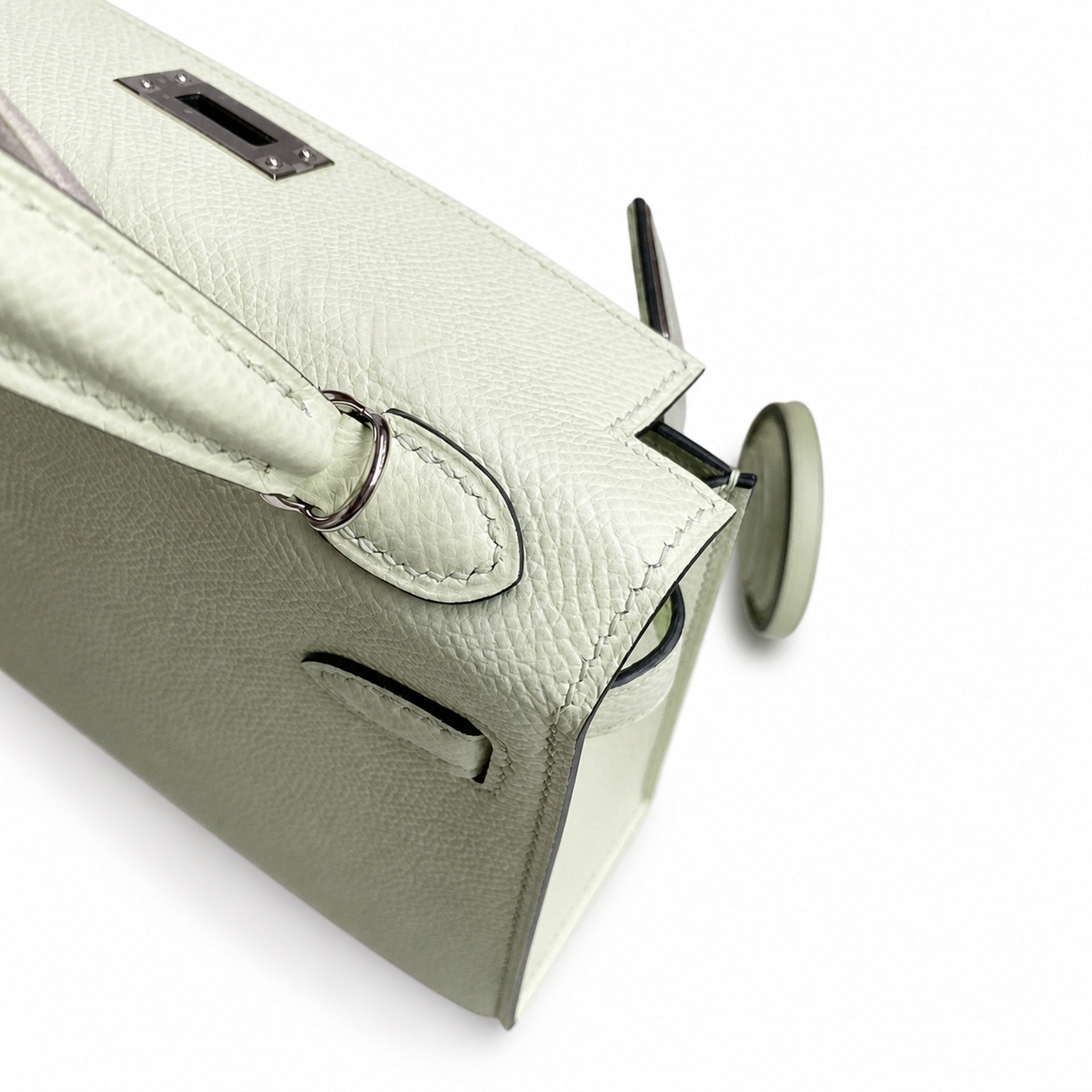 Hermès Kelly Sellier 19 Vert Fizz Epsom Palladium Hardware