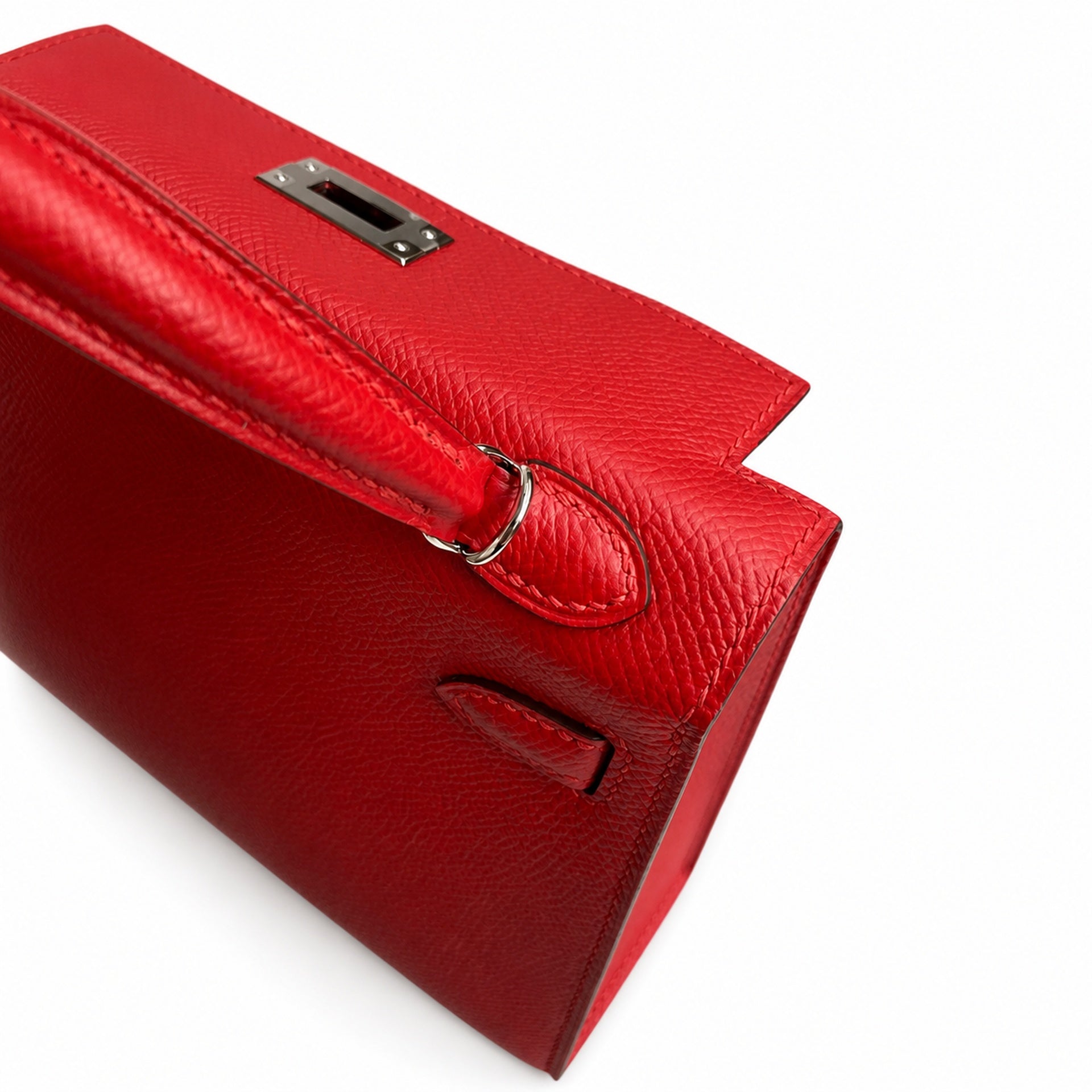 Hermès Kelly Sellier 19 Rouge Casaque Epsom Palladium Hardware