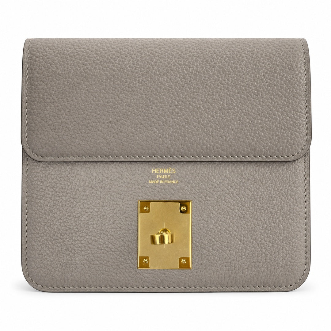 Kelly Messenger PM 27 Veau Togo, Gris Perle, Gold Hardware