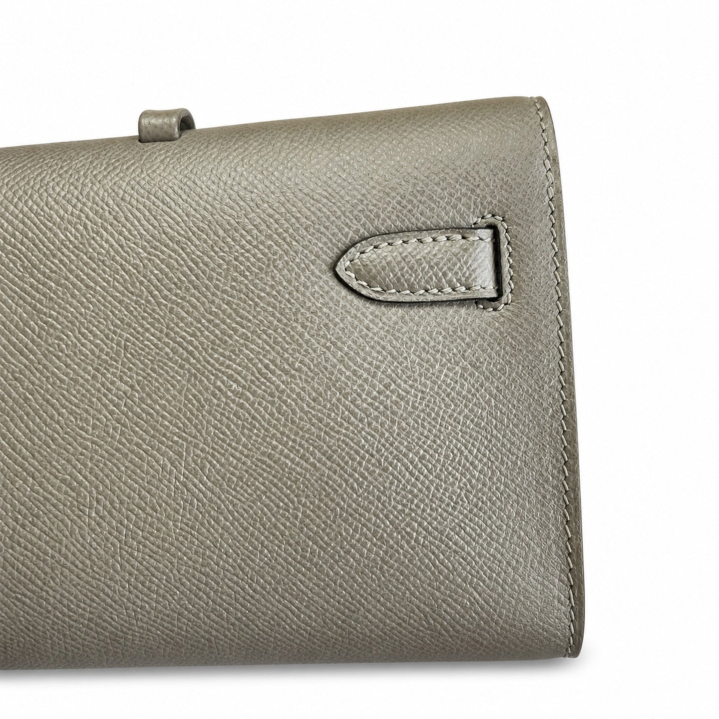 Hermès Kelly Cut 31 Clutch Epsom Leather Picture Pewter Gray