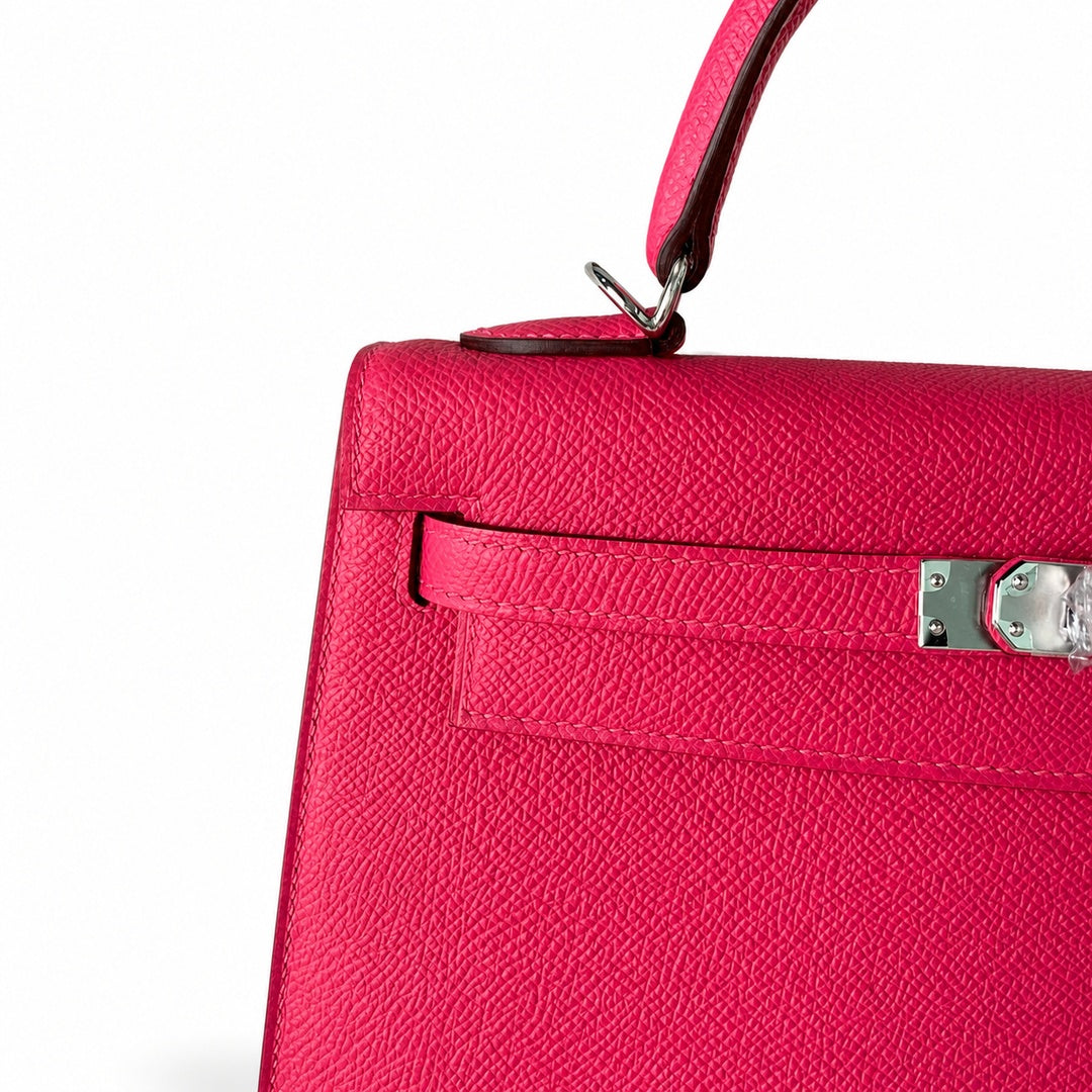 Hermès Kelly II 25cm Rouge Vif Epsom Calf Leather Palladium Hardware