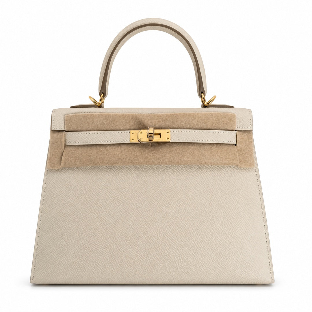 Hermès Kelly Sellier 25cm Milkshake Epsom Calf Leather Gold Hardware
