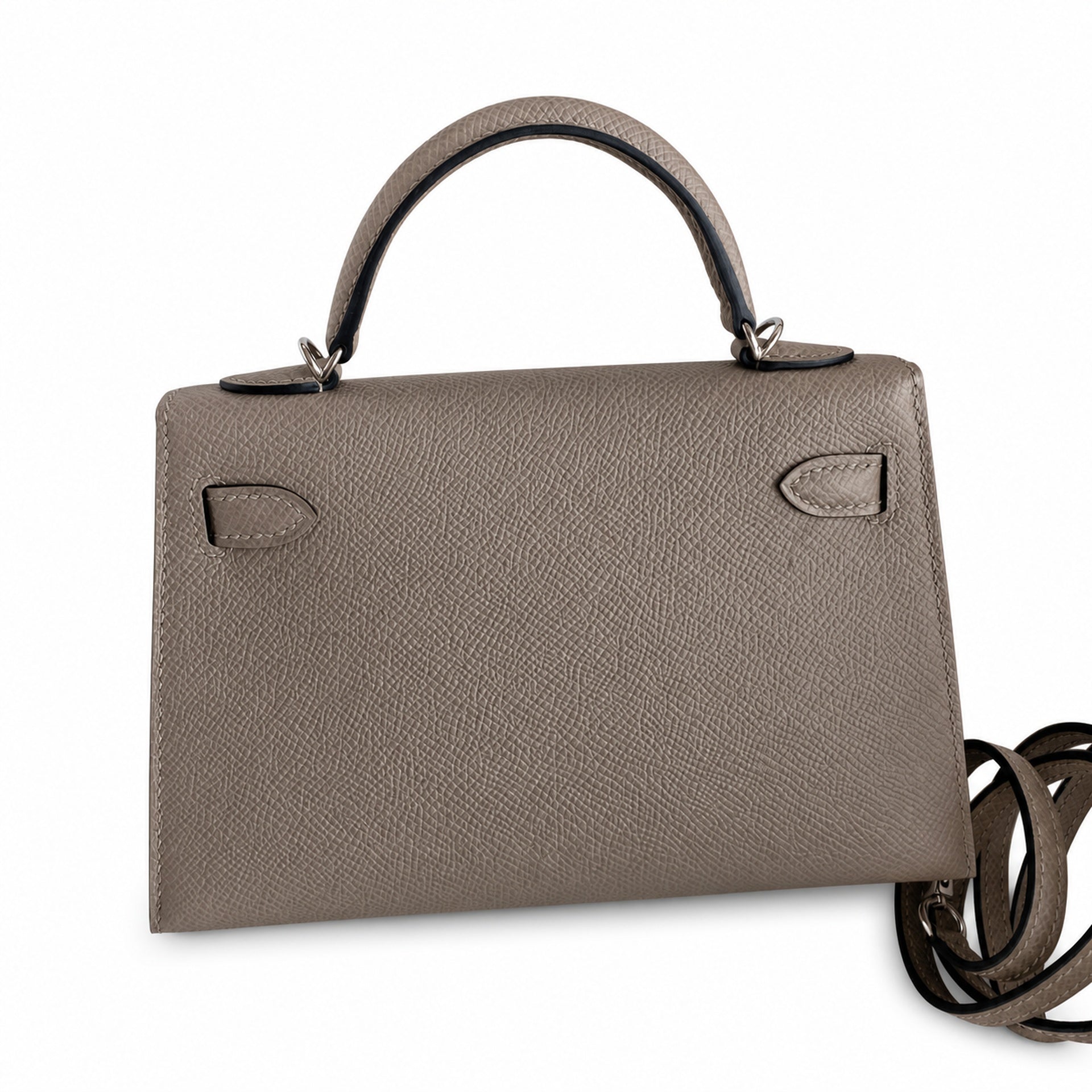 Hermès Kelly Sellier 19 Gris Asphalte Epsom Palladium Hardware