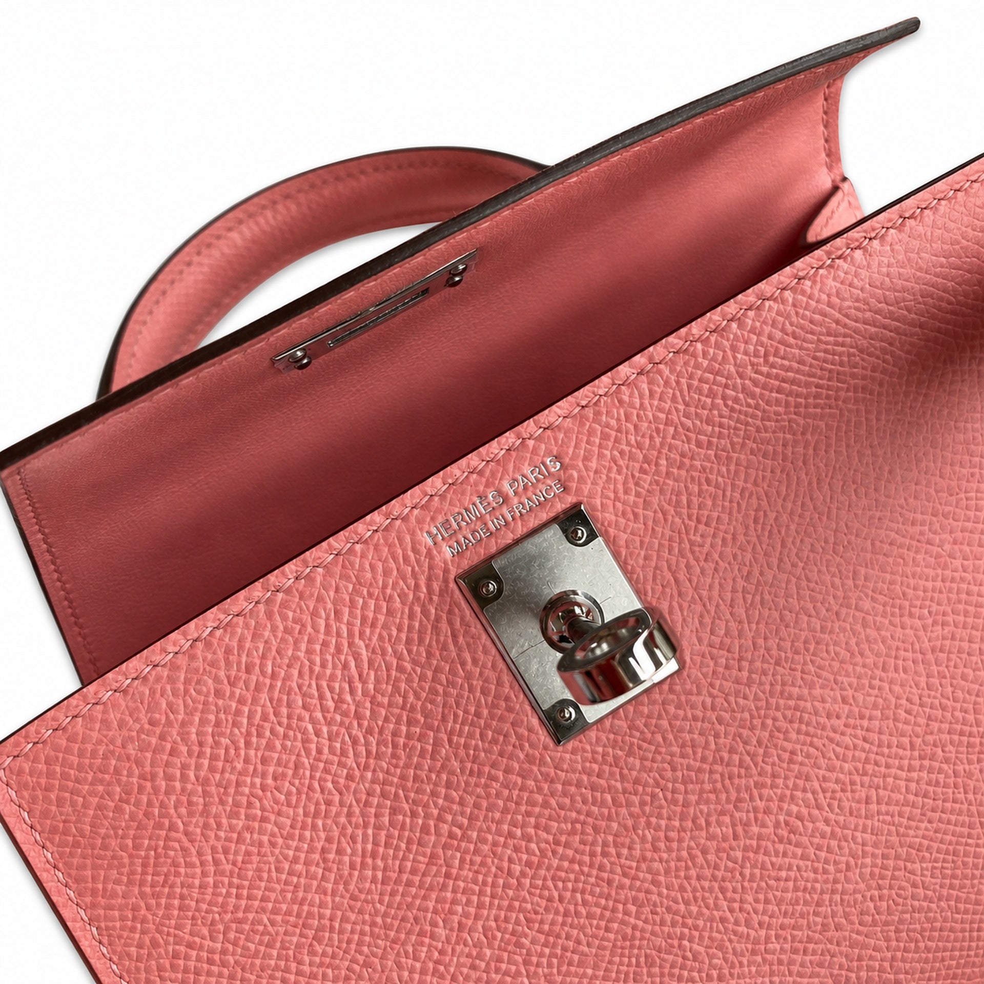 Hermès Kelly Sellier 19 Rose Confetti Epsom Palladium Hardware