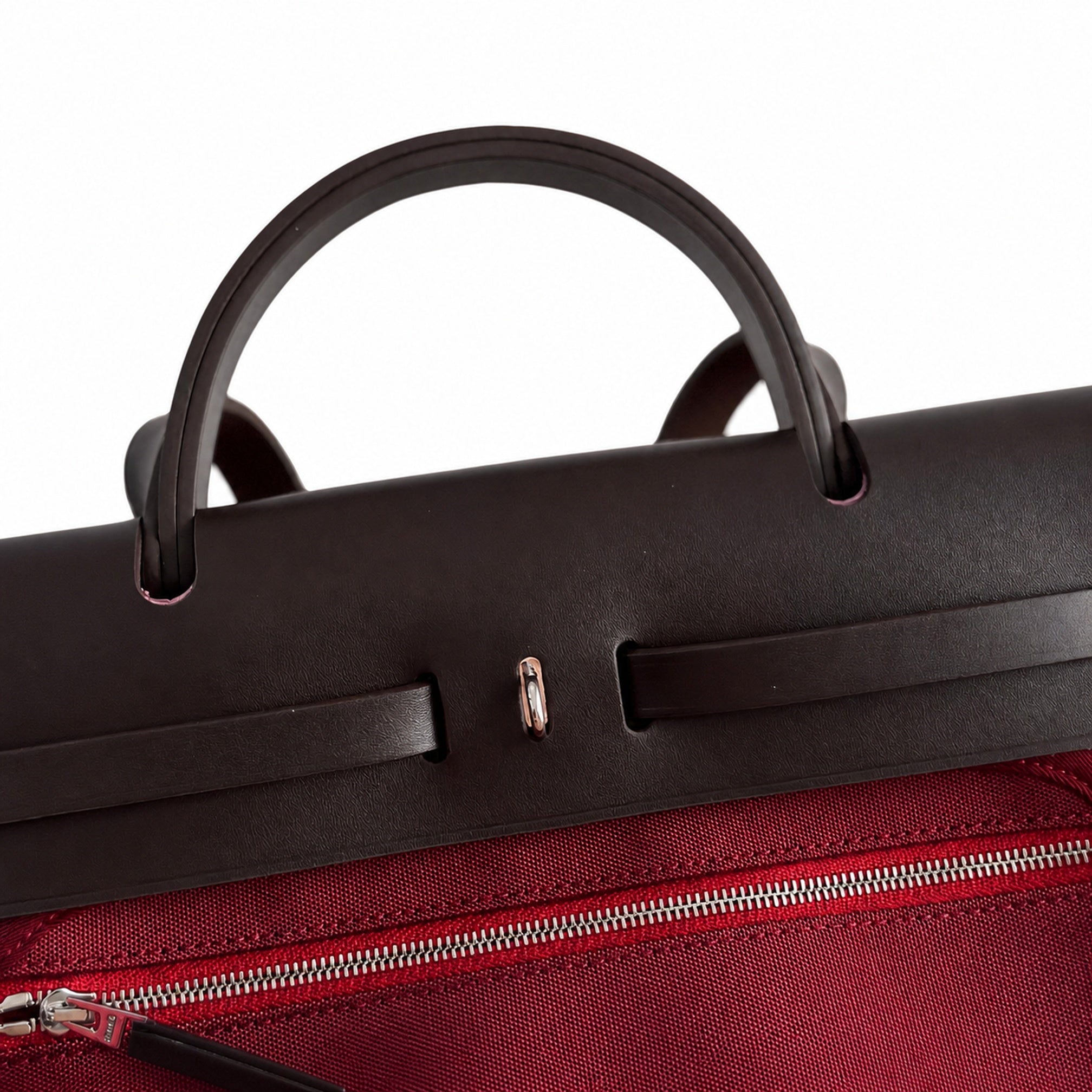 Hermès Herbag Zip 31 Rose Sakura Mini Grid Toile H / Noir Vache Hunter Leather Palladium Hardware