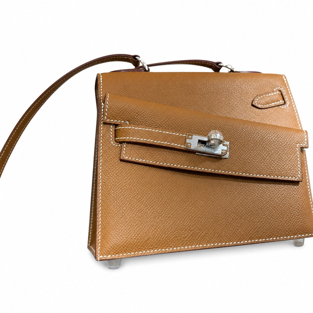 Hermès Kelly En Désordre 20cm Gold Epsom Calf Leather Palladium Hardware