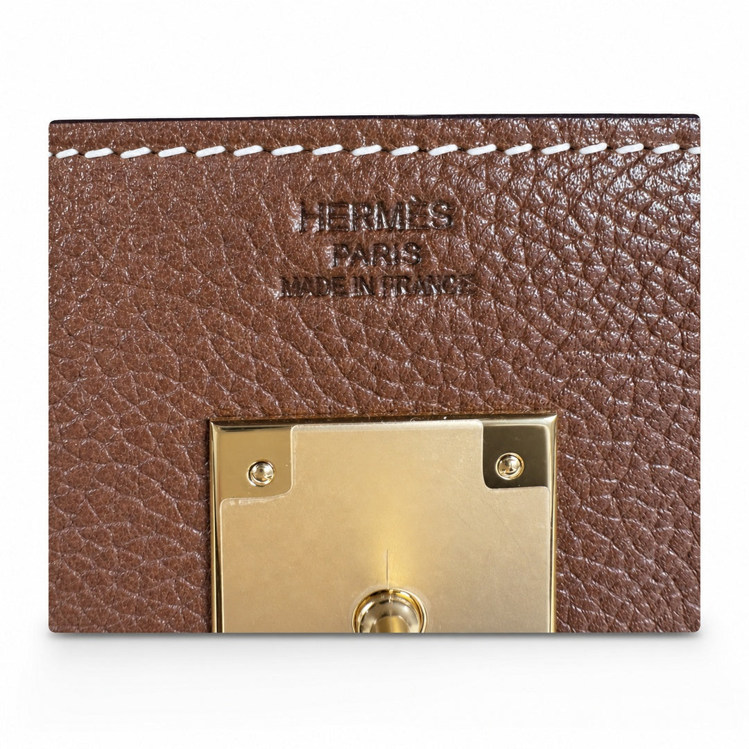 Kelly Messenger PM 27 Veau Togo, Cognac, Gold Hardware