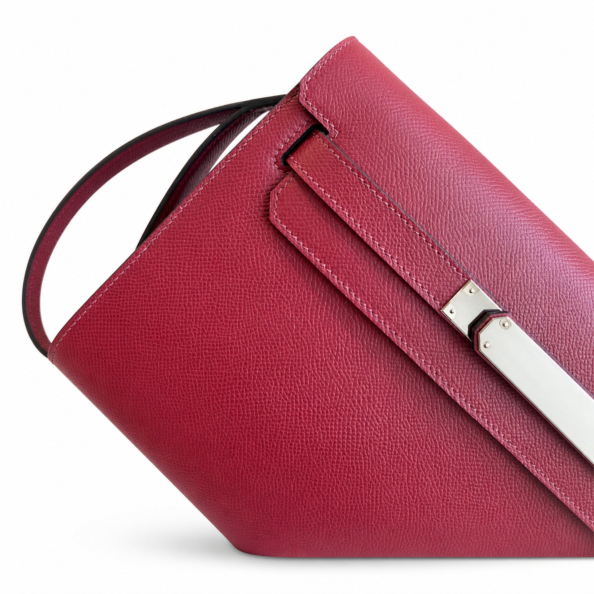 Hermès Kelly Dépêches 25 Rouge Casaque Epsom Calf Leather Palladium Hardware