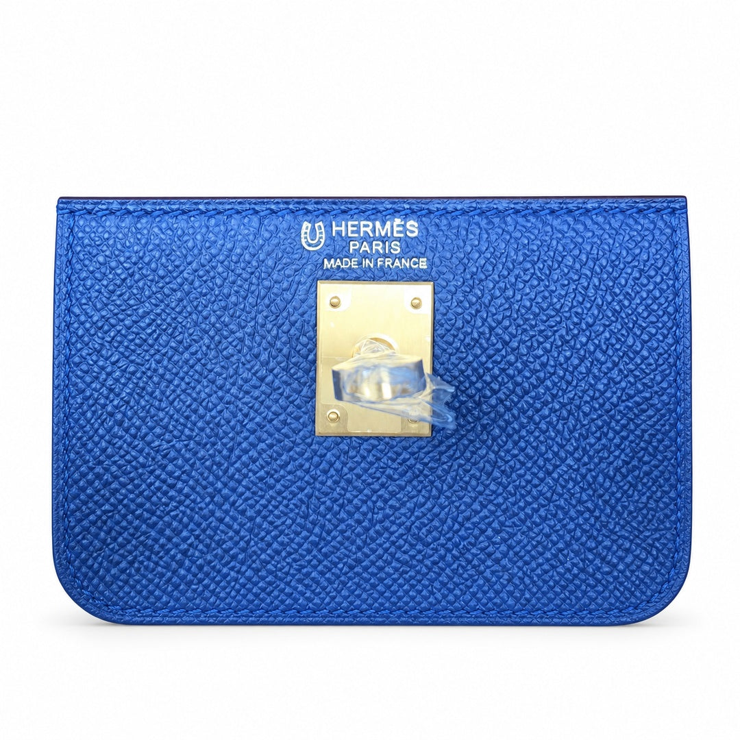 Hermès Kelly Sellier 25cm Sapphire Blue & Orange H Epsom Calf Leather Frosted Gold Hardware