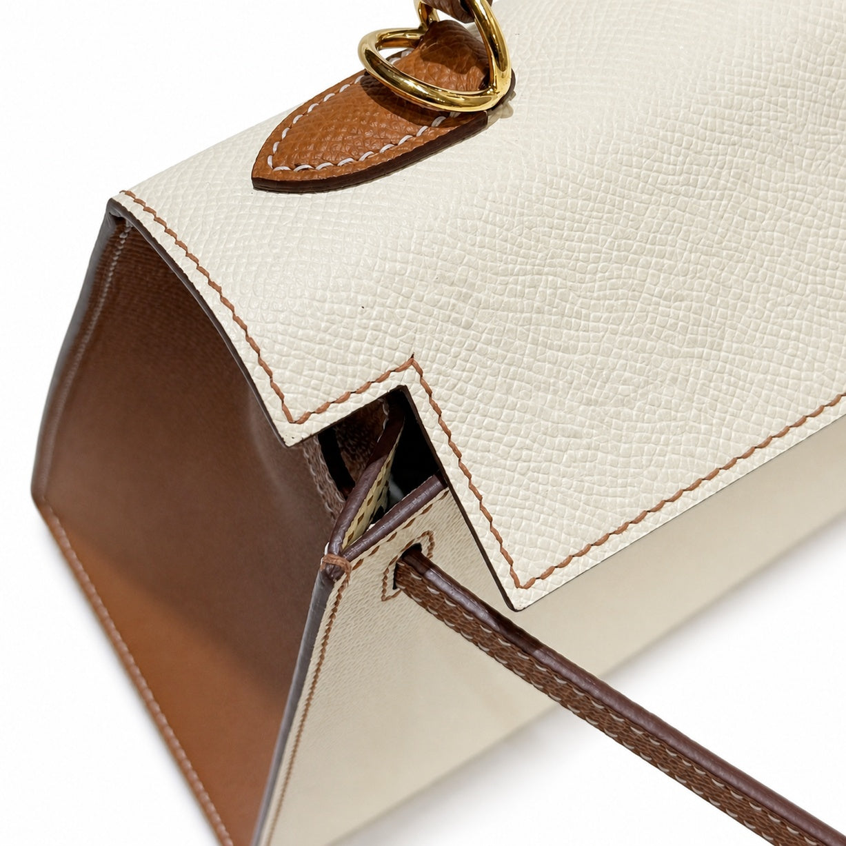 Hermès Kelly 25 Color-Block Epsom Gold Hardware