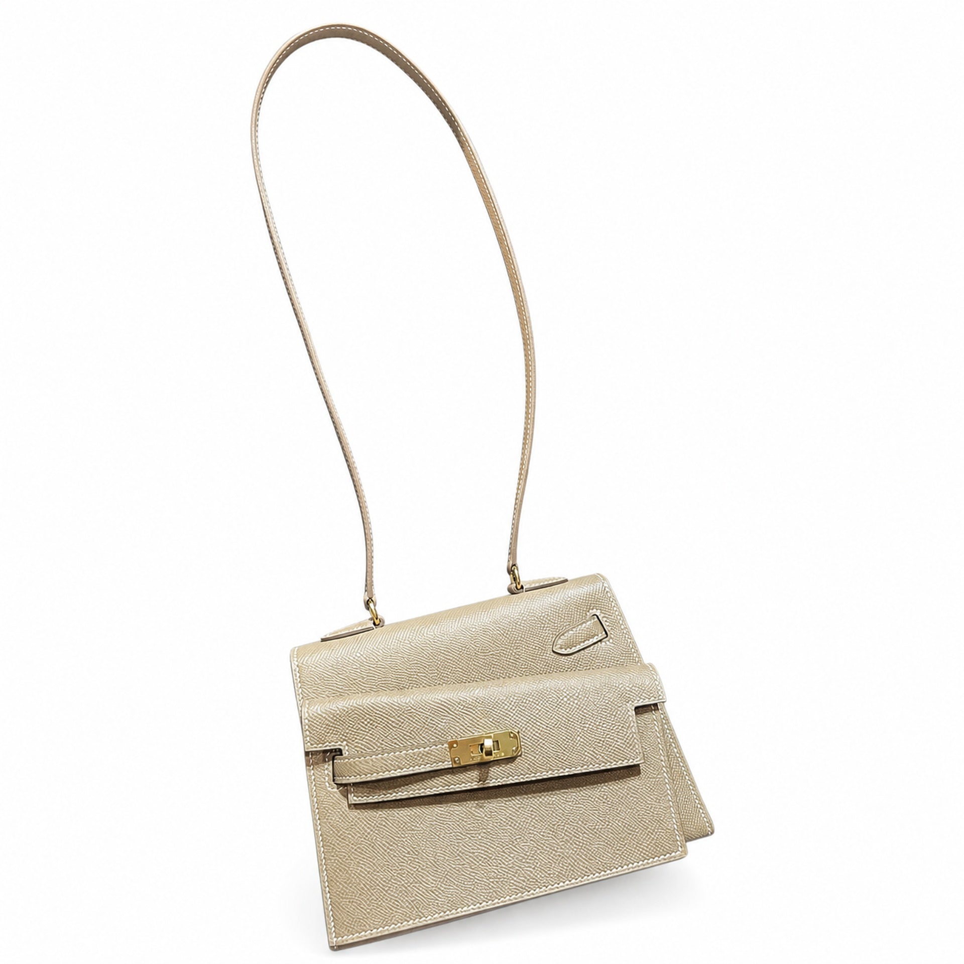 Hermès Kelly Desordre 20 Etoupe Epsom Calf Leather Gold Hardware