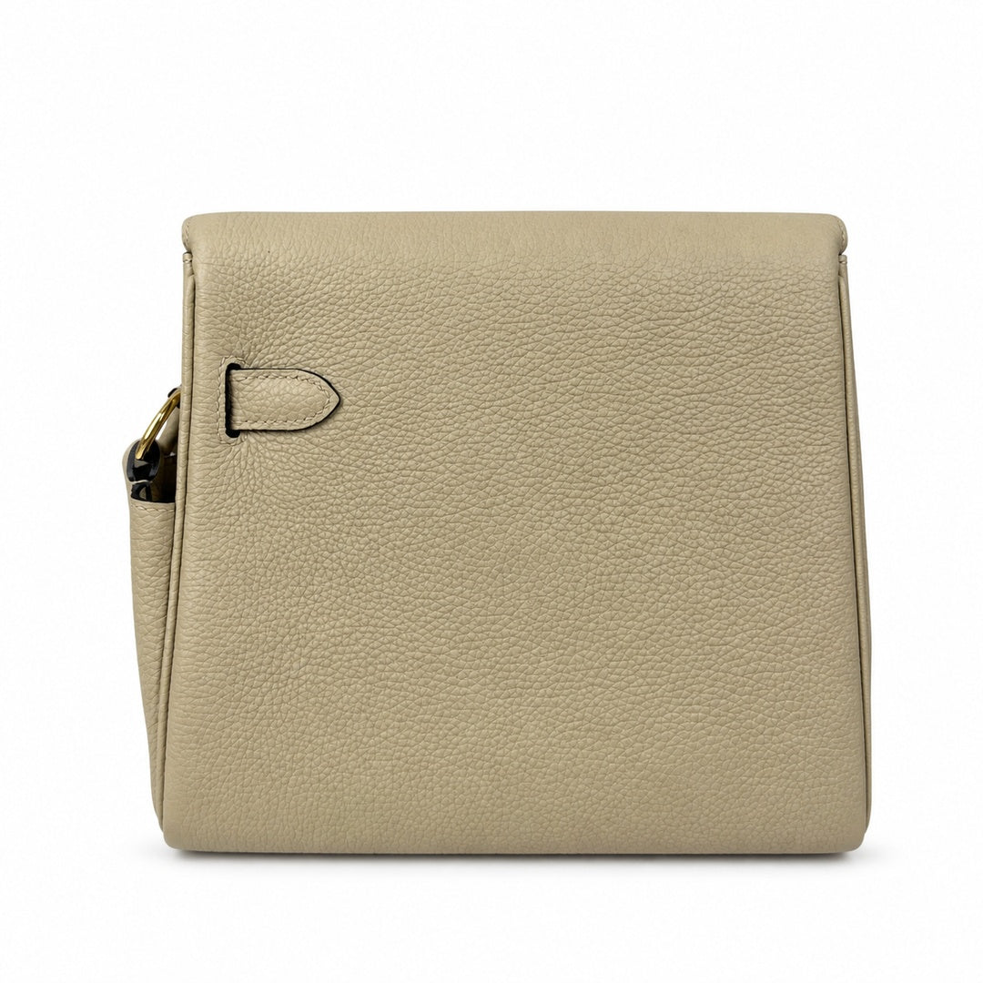 Kelly Messenger PM 27 Veau Togo, Gris Perle, Gold Hardware