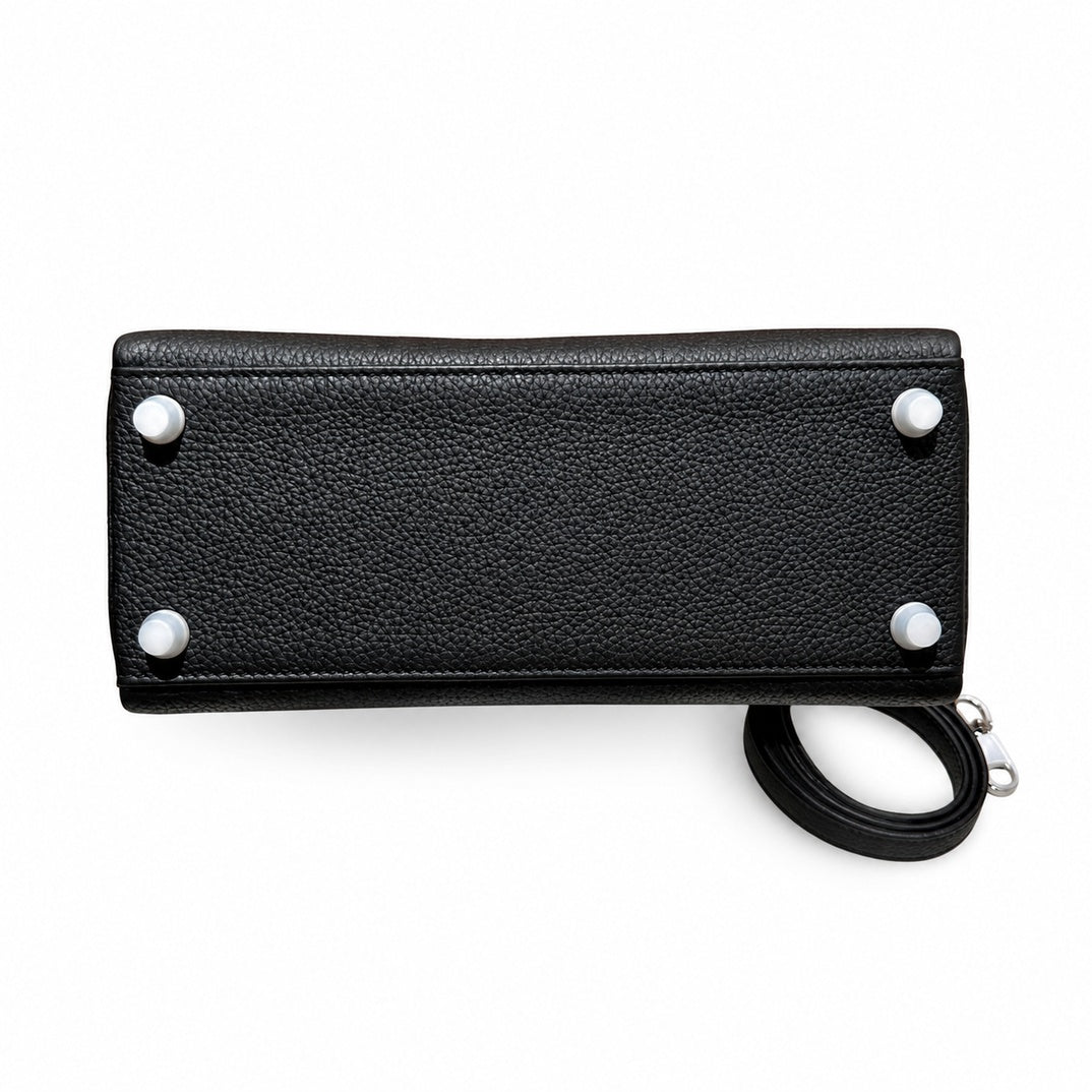 Hermès Kelly Retourne 25 Noir Togo Calf Leather Palladium Hardware