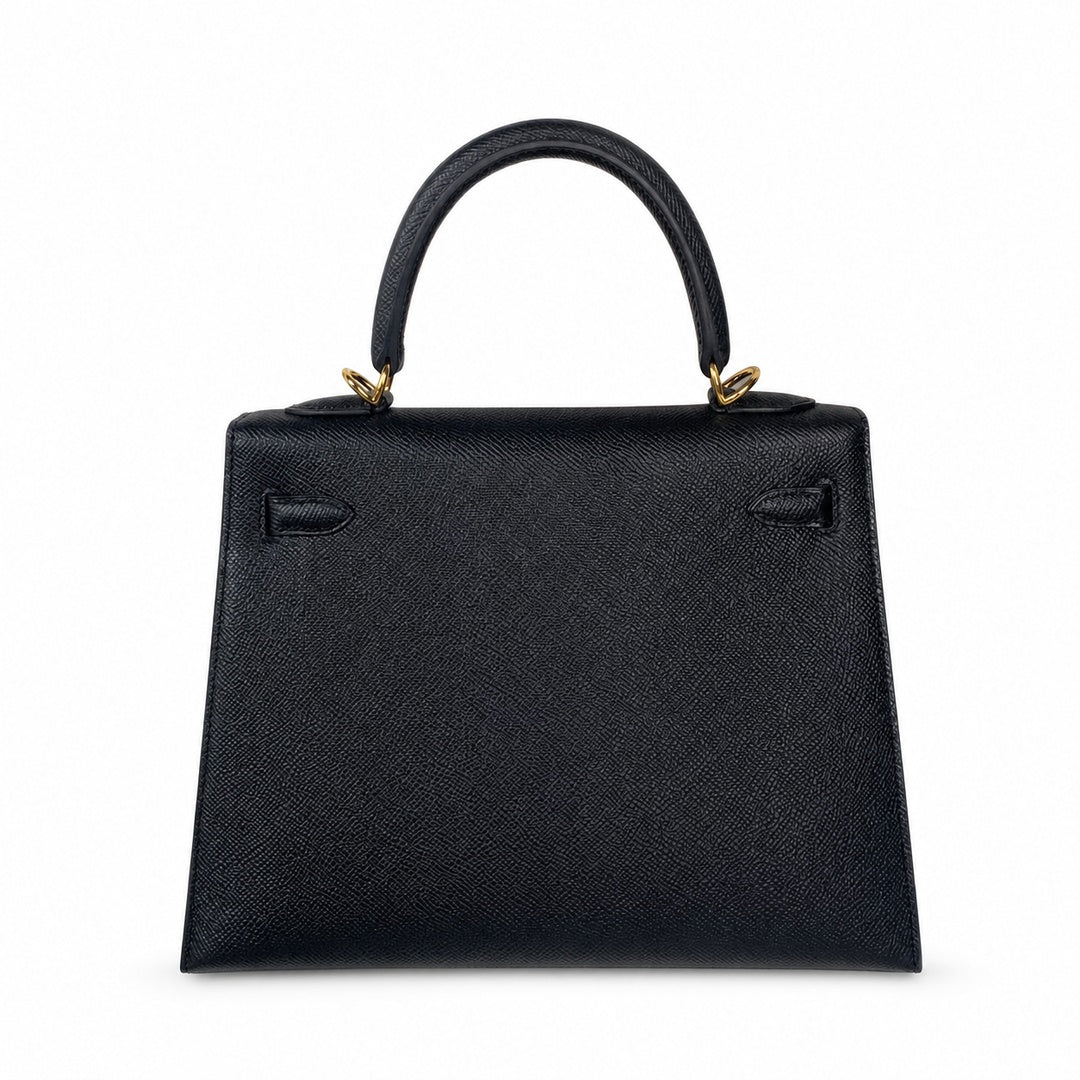 Hermès Kelly II 25cm Noir Epsom Calf Leather Gold Hardware