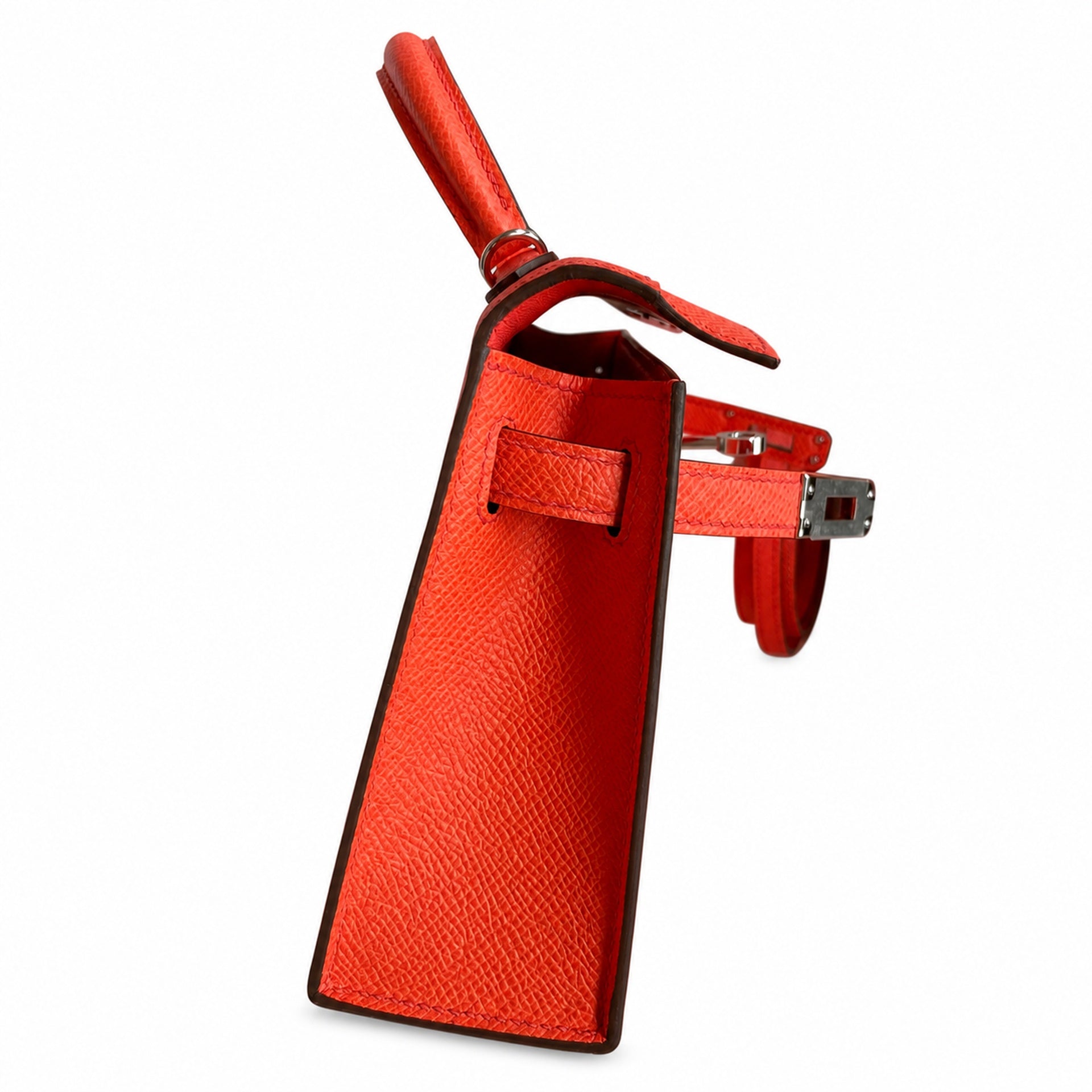 Hermès Kelly Sellier 19 Rouge Casaque Epsom Palladium Hardware