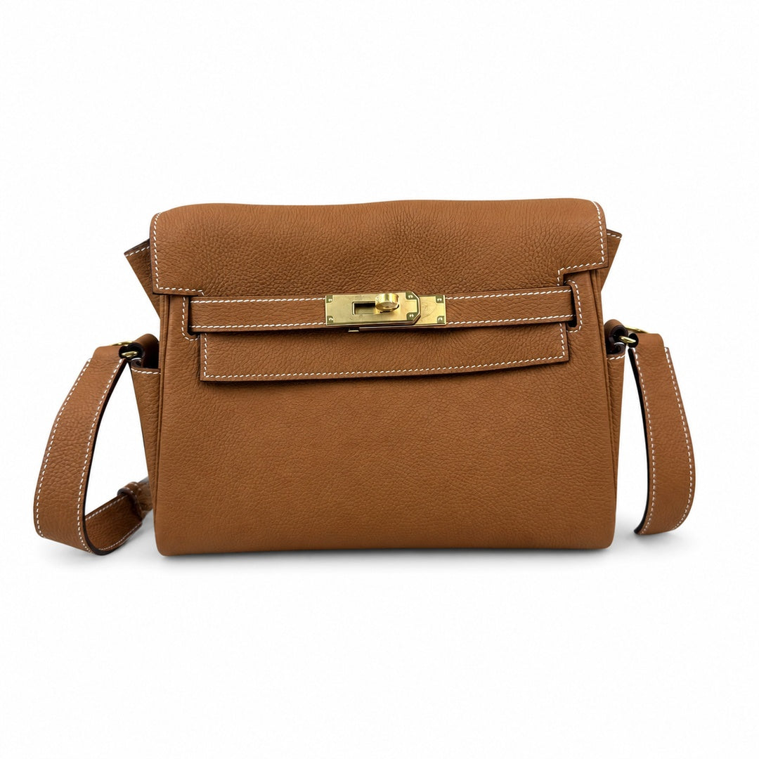 Kelly Messenger PM 27 Veau Togo, Gold, Gold Hardware