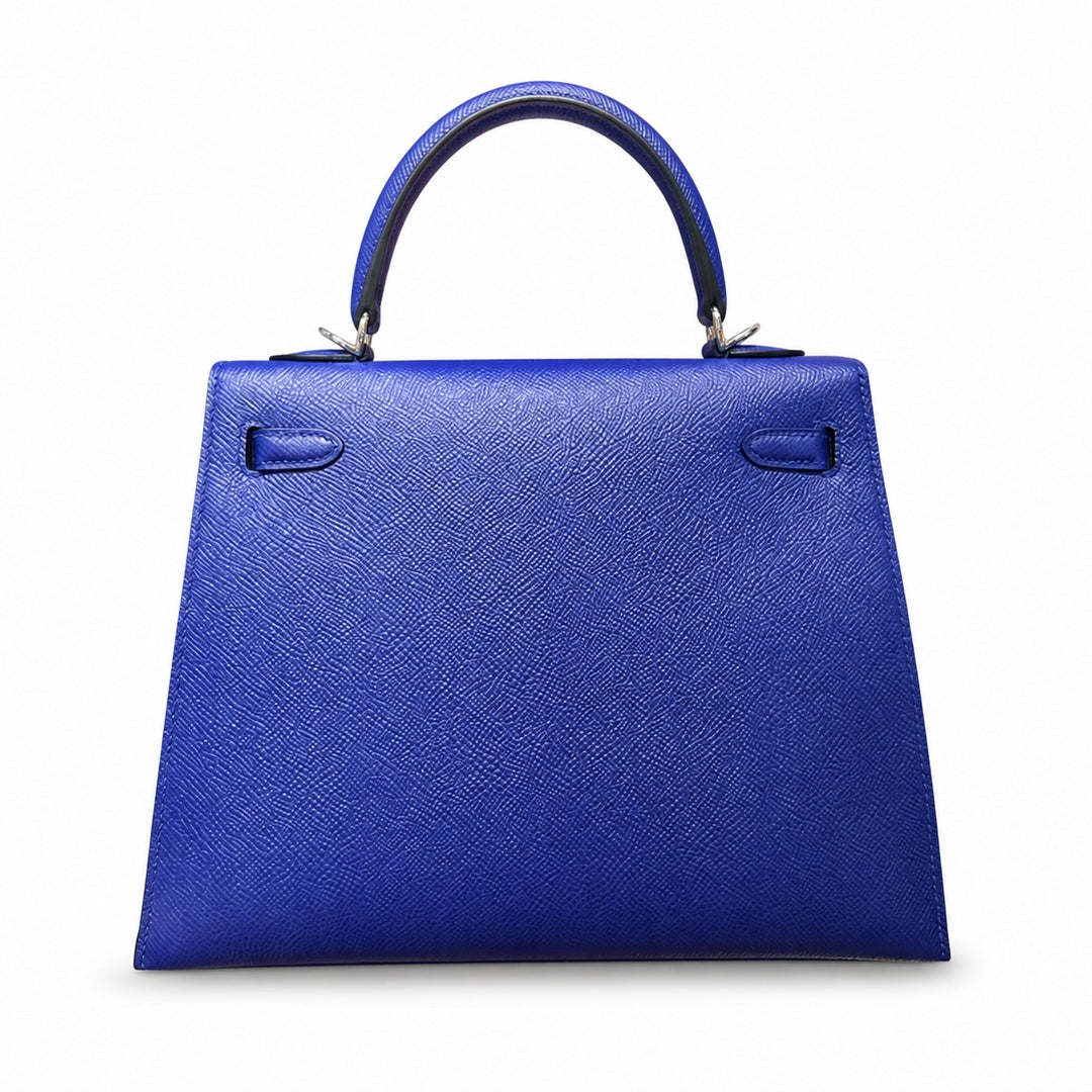 Hermès Kelly II 25cm Bleu Électrique Epsom Calf Leather Palladium Hardware