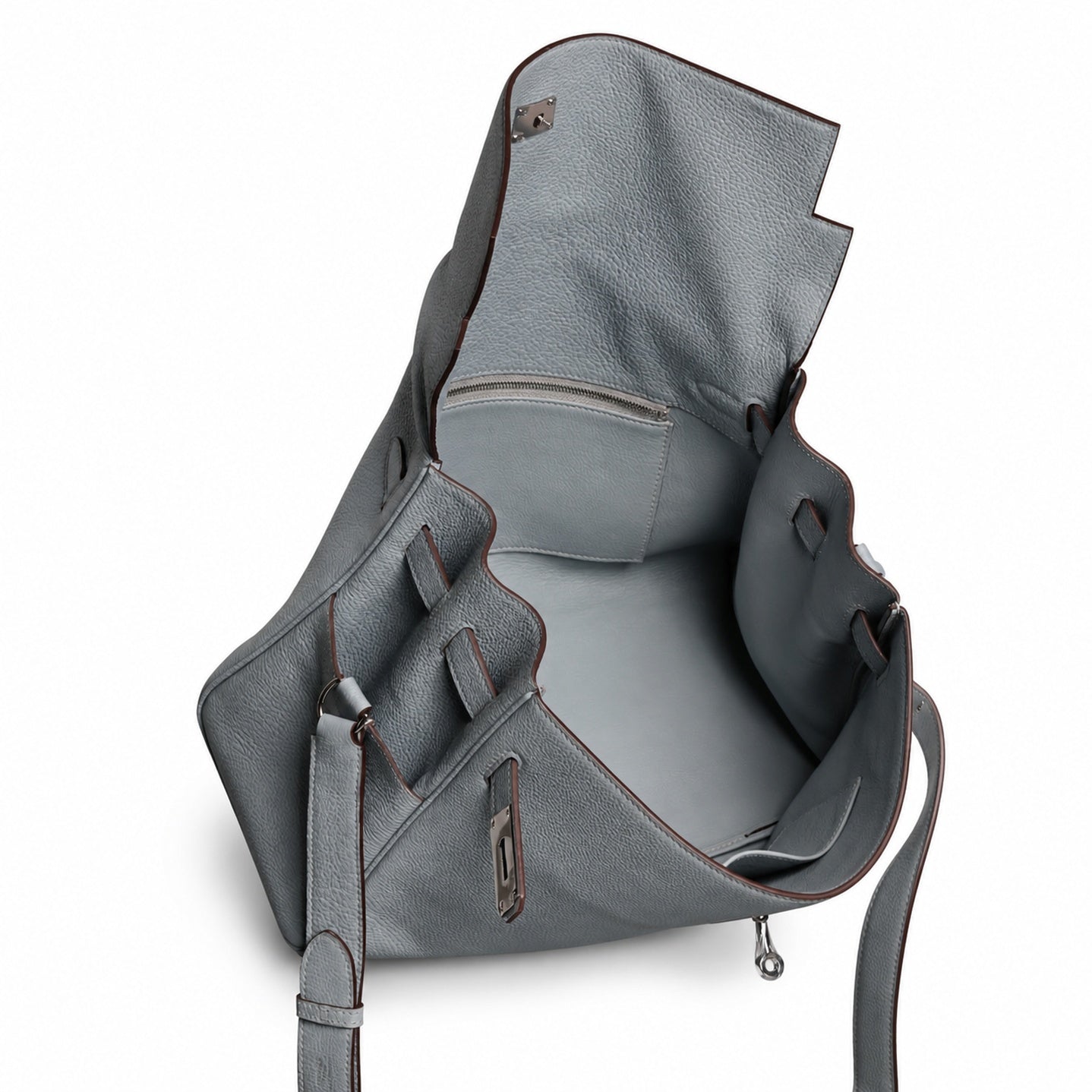 Kelly Messenger GM 31 Veau Togo, Bleu Lin, Palladium Hardware