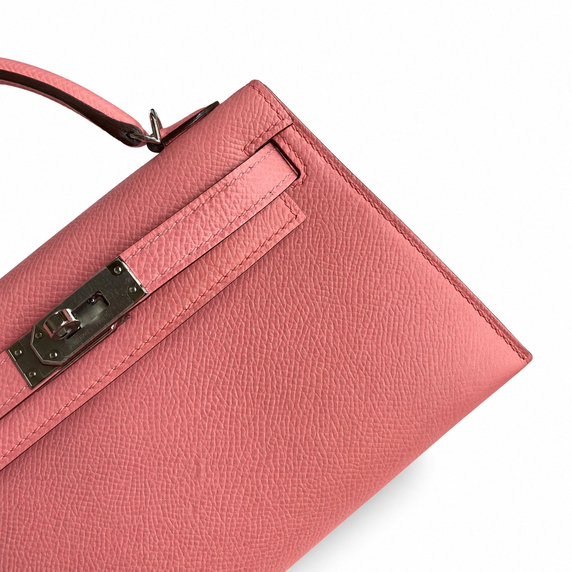Hermès Kelly Sellier 19 Rose Confetti Epsom Palladium Hardware