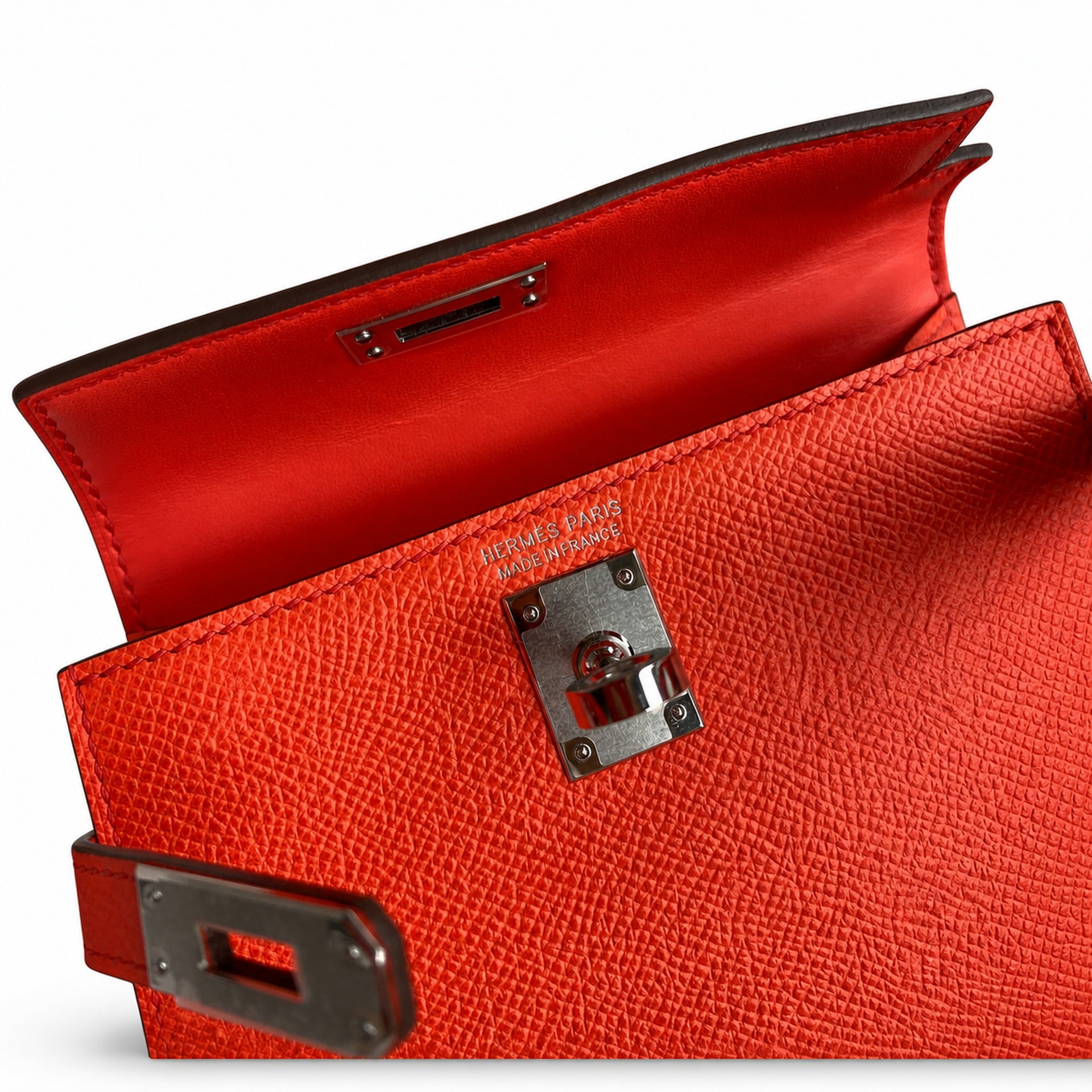 Hermès Kelly Sellier 19 Rouge Casaque Epsom Palladium Hardware