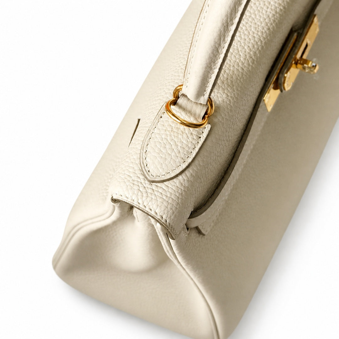 Hermès Kelly Retourne 25 Craie Epsom Calf Leather Gold Hardware