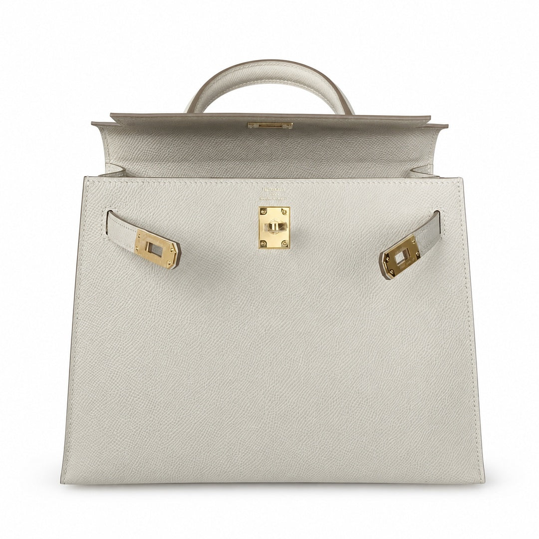 Hermès Kelly Sellier 25cm Milkshake Epsom Calf Leather Gold Hardware