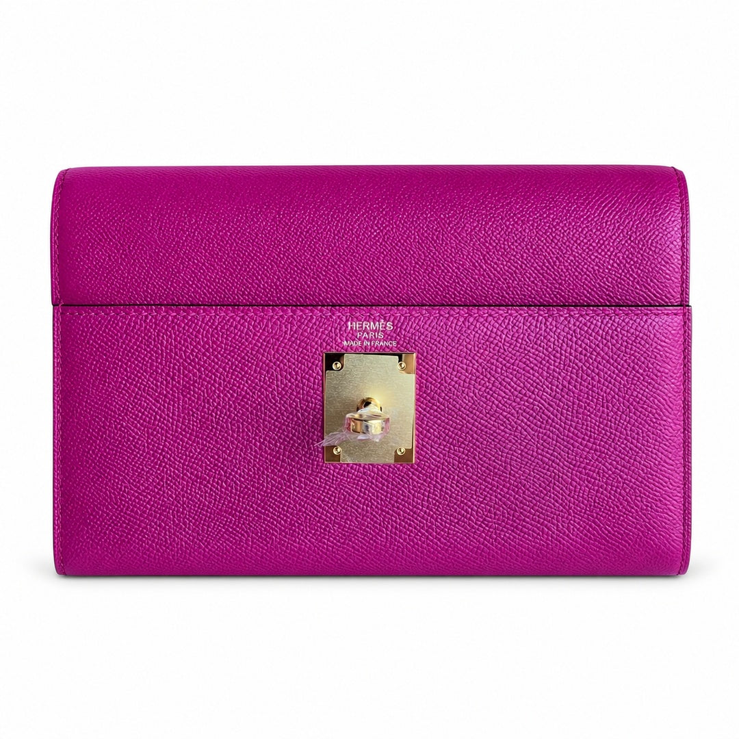 Hermès Mini Kelly II 28cm Rose Pourpre Epsom Calf Leather Gold Hardware
