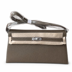 Hermès Kelly Shoulder Two-Tone Etoupe & Craie Epsom Palladium Hardware