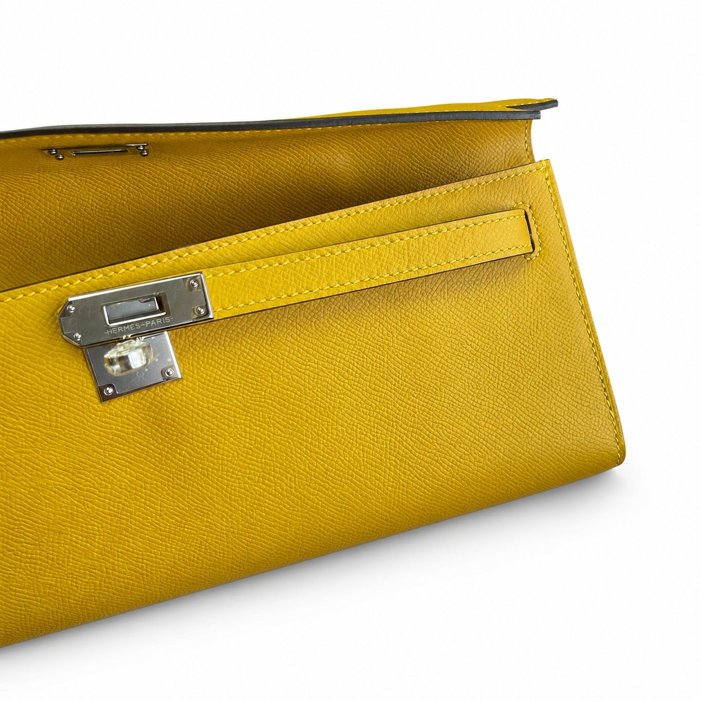 Hermès Kelly Cut 31 Clutch Epsom Leather Picture Amber Yellow