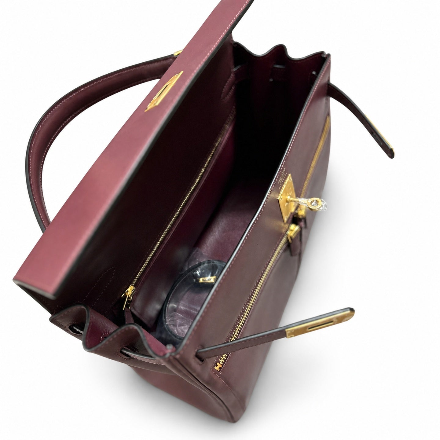 Hermès Box Kelly 35 Lakis Leather Gold Hardware Women Handbag