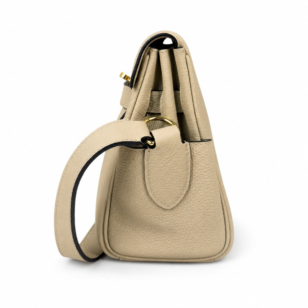 Kelly Messenger PM 27 Veau Togo, Gris Perle, Gold Hardware